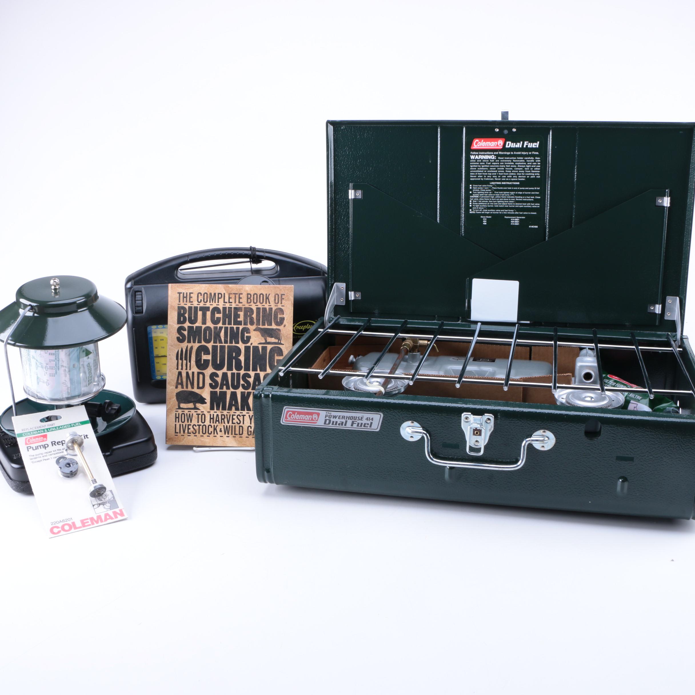 Collection of Camping Gear including Coleman