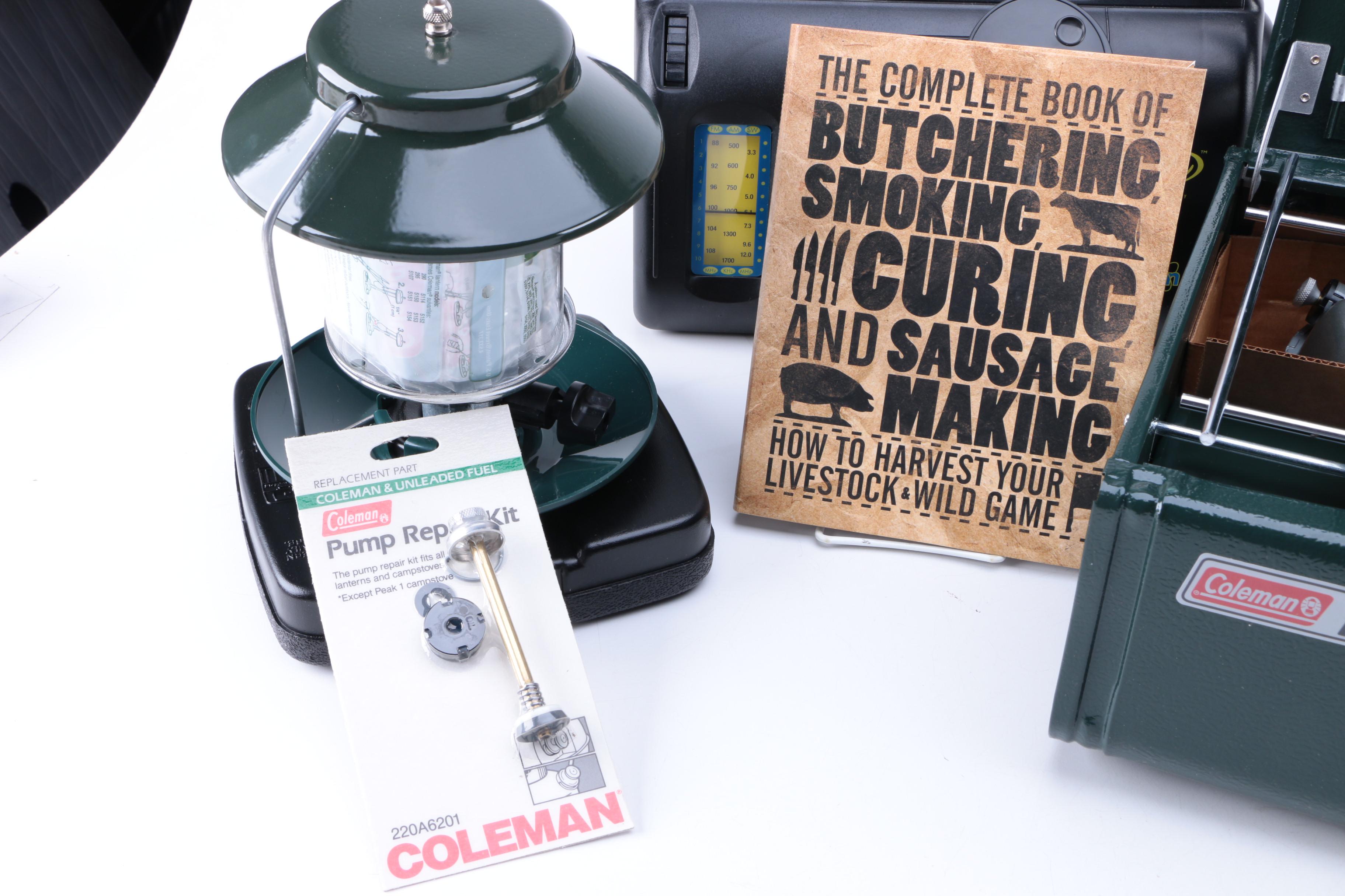 Collection of Camping Gear including Coleman