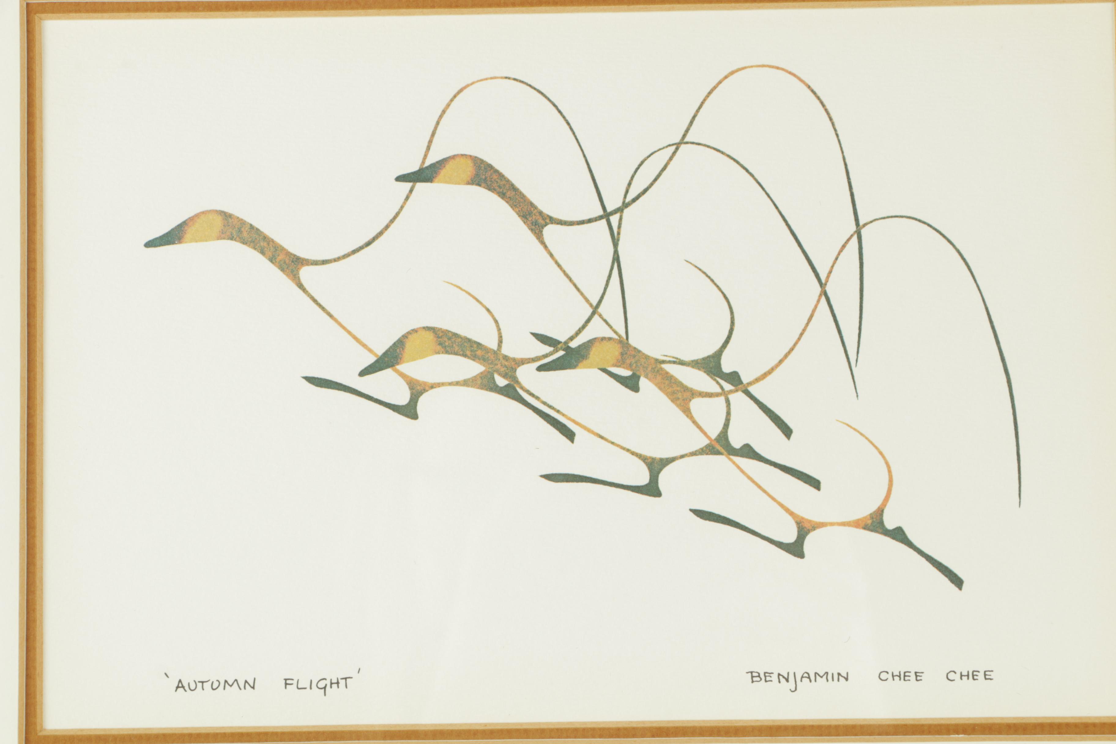 Offset Lithograph After Benjamin Chee Chee "Autumn Flight"