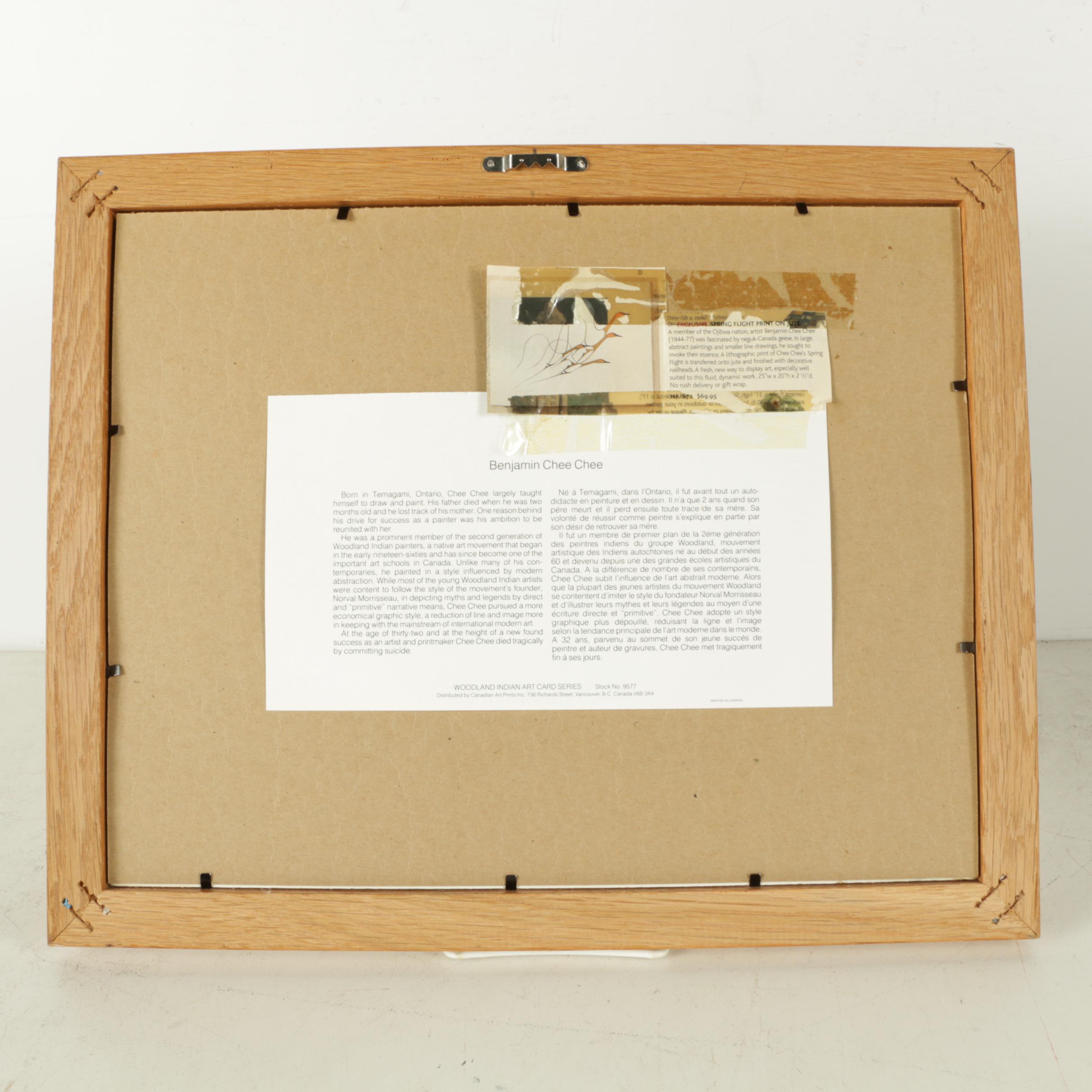 Offset Lithograph After Benjamin Chee Chee "Autumn Flight"