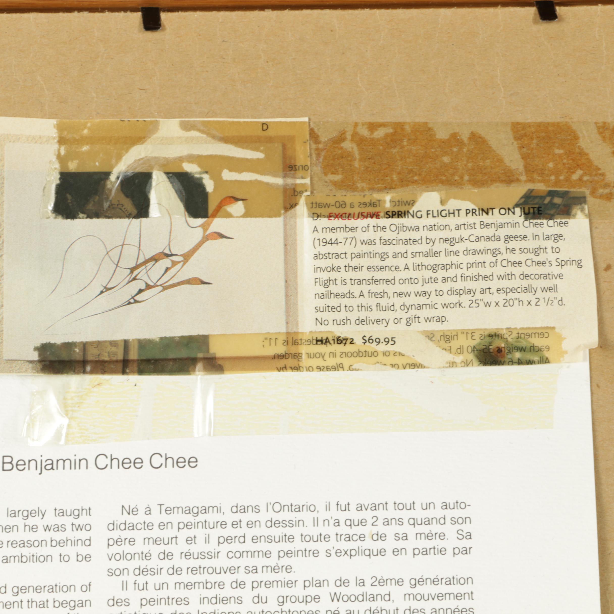 Offset Lithograph After Benjamin Chee Chee "Autumn Flight"