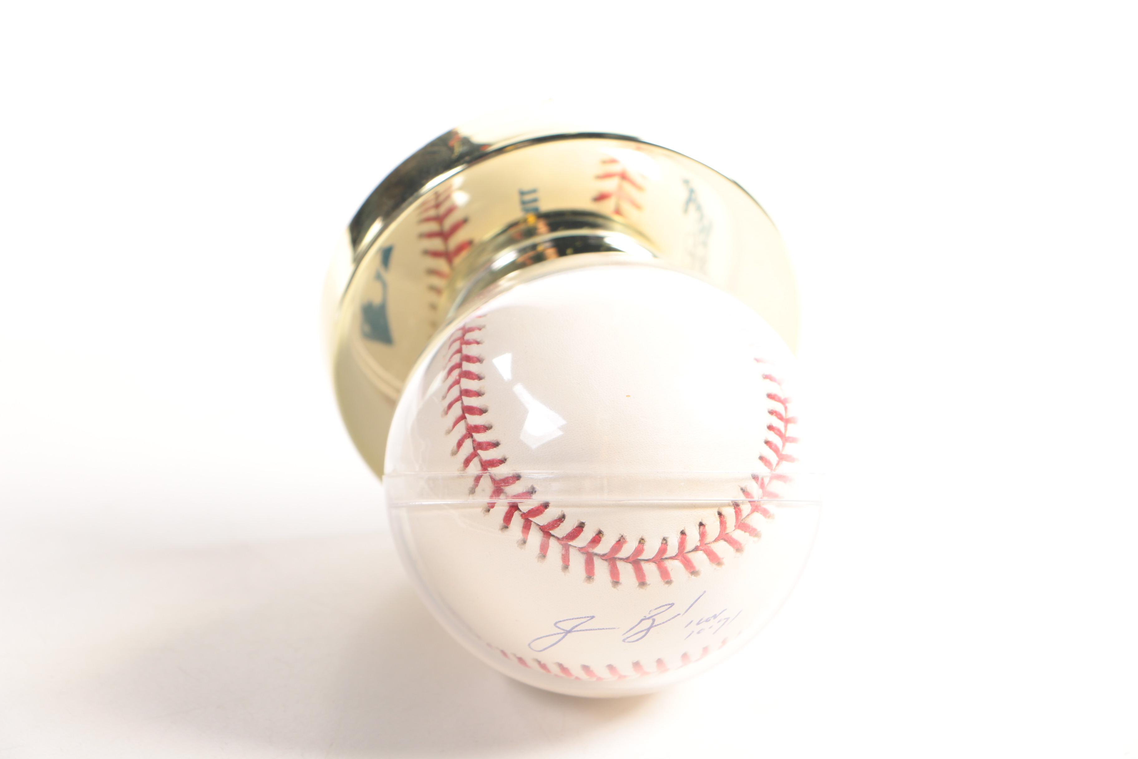 Josh Bard, Travis Fryman Signed Baseball