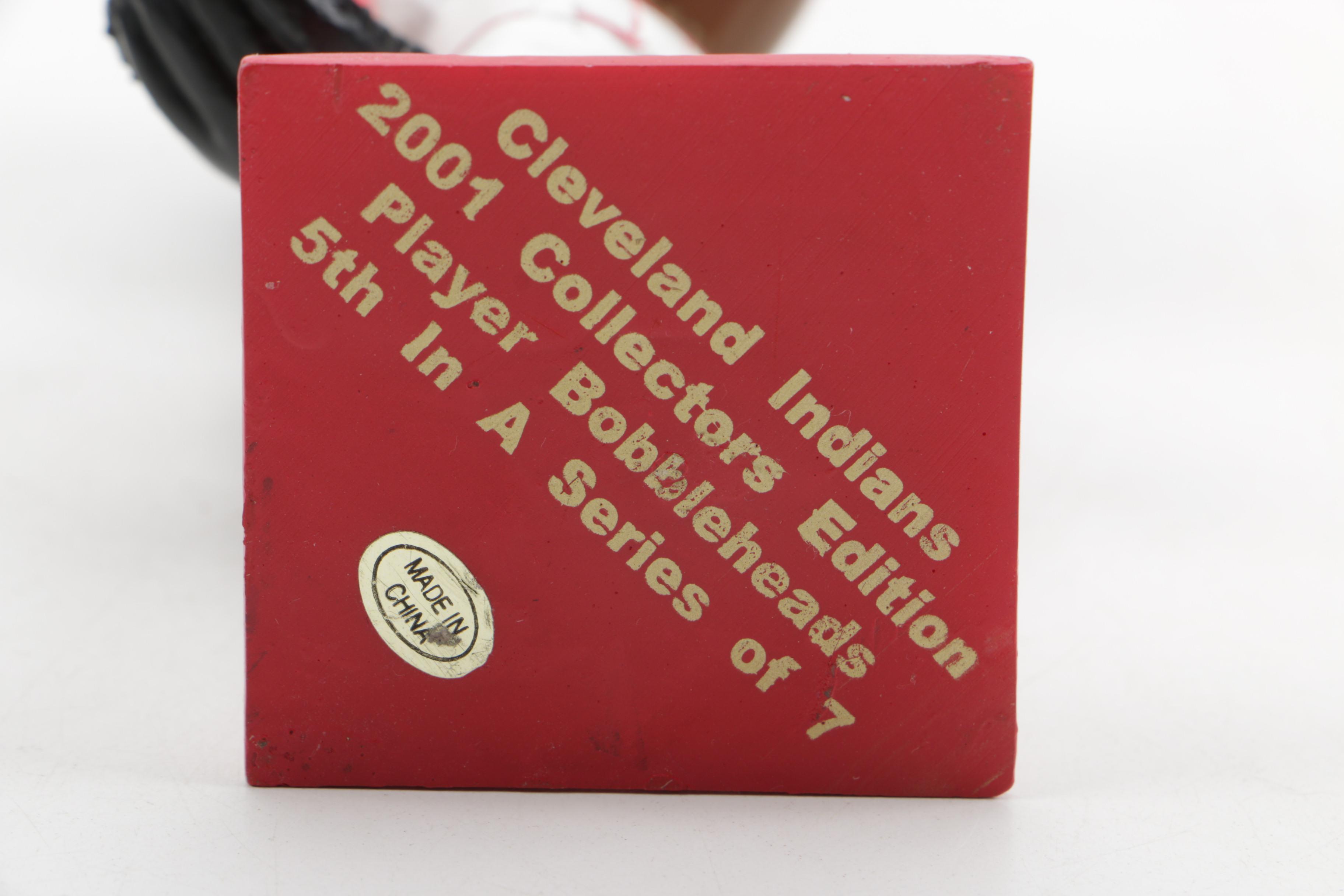 Collection of 2001 Collector's Edition Cleveland Indians Bobble Heads