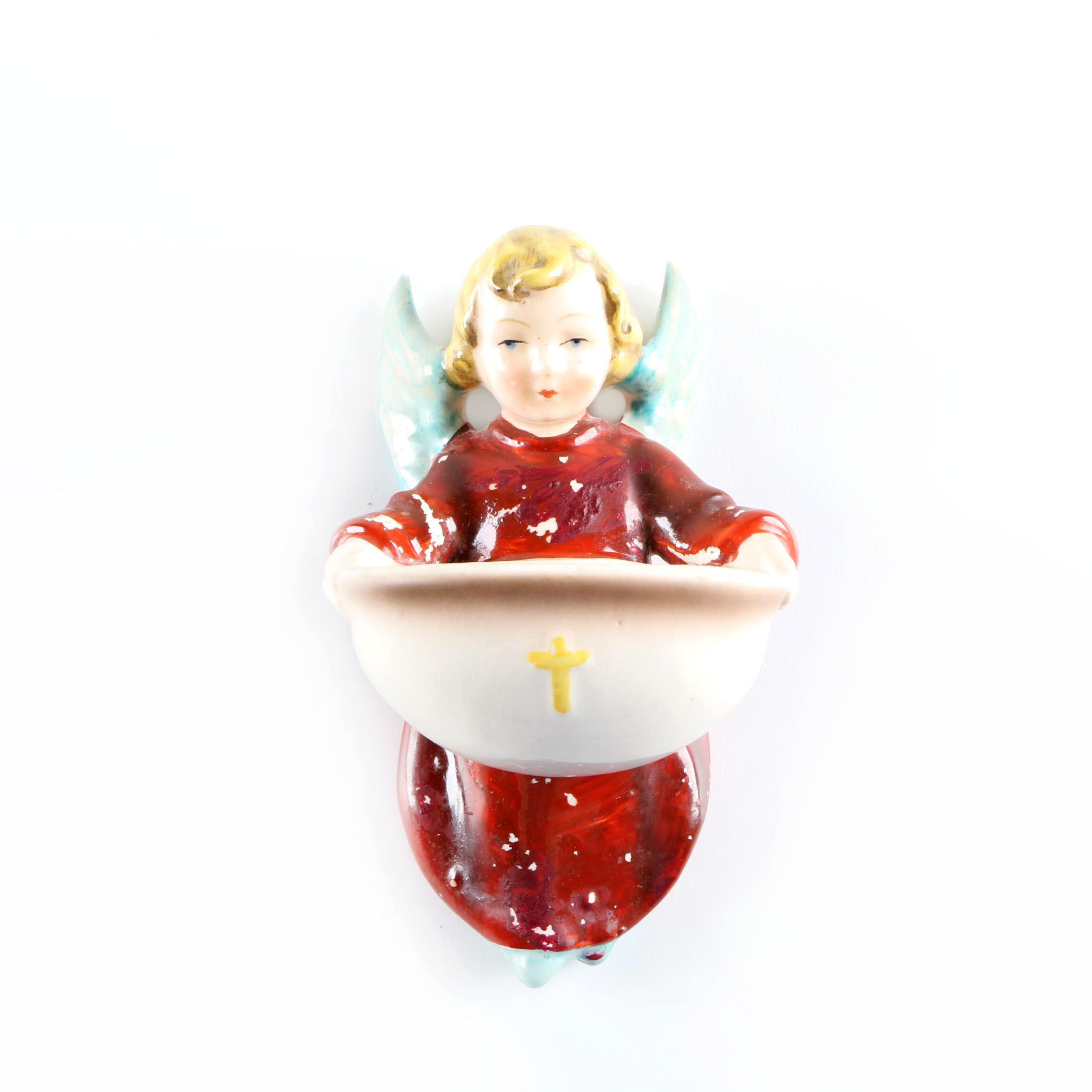 Goebel Hummel Holy Water Angel Wall Figurine