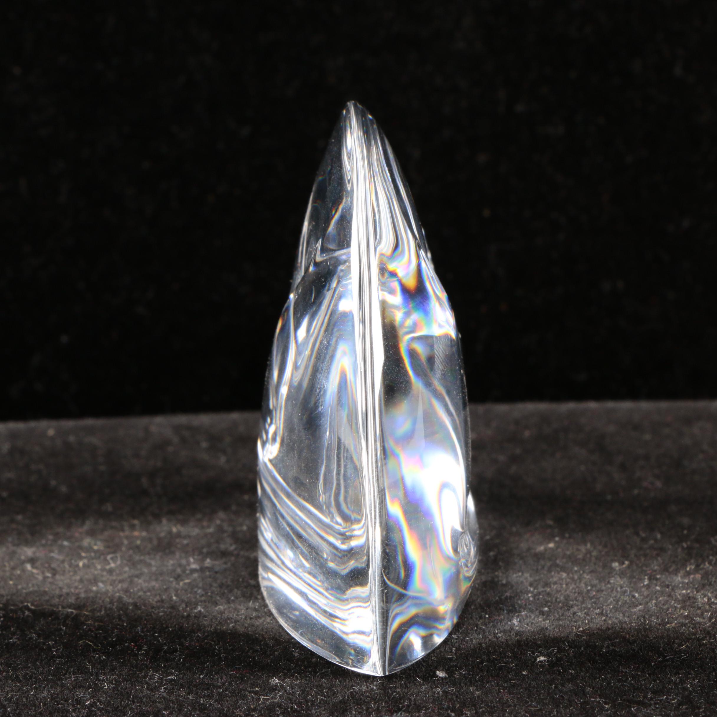 Steuben Sleeping Cat Paperweight