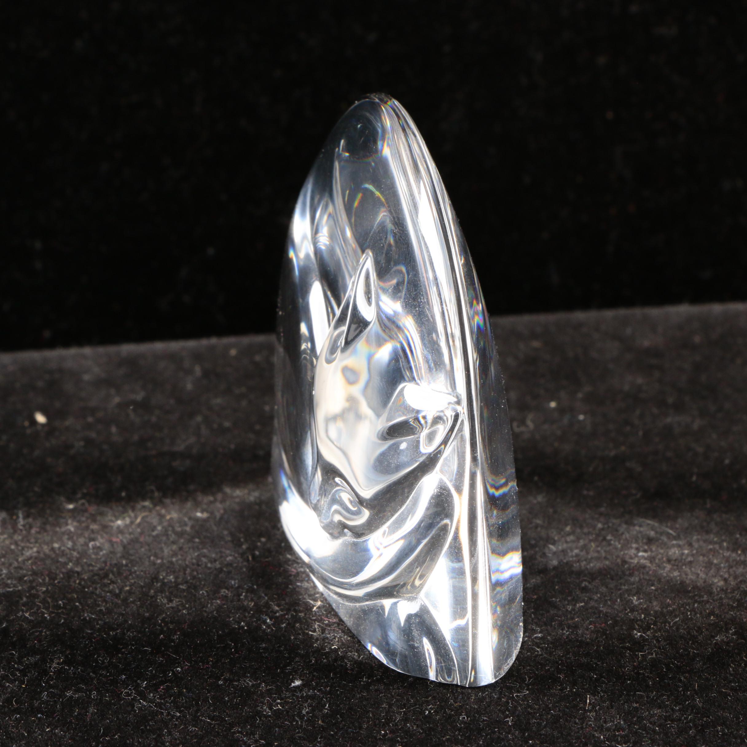 Steuben Sleeping Cat Paperweight