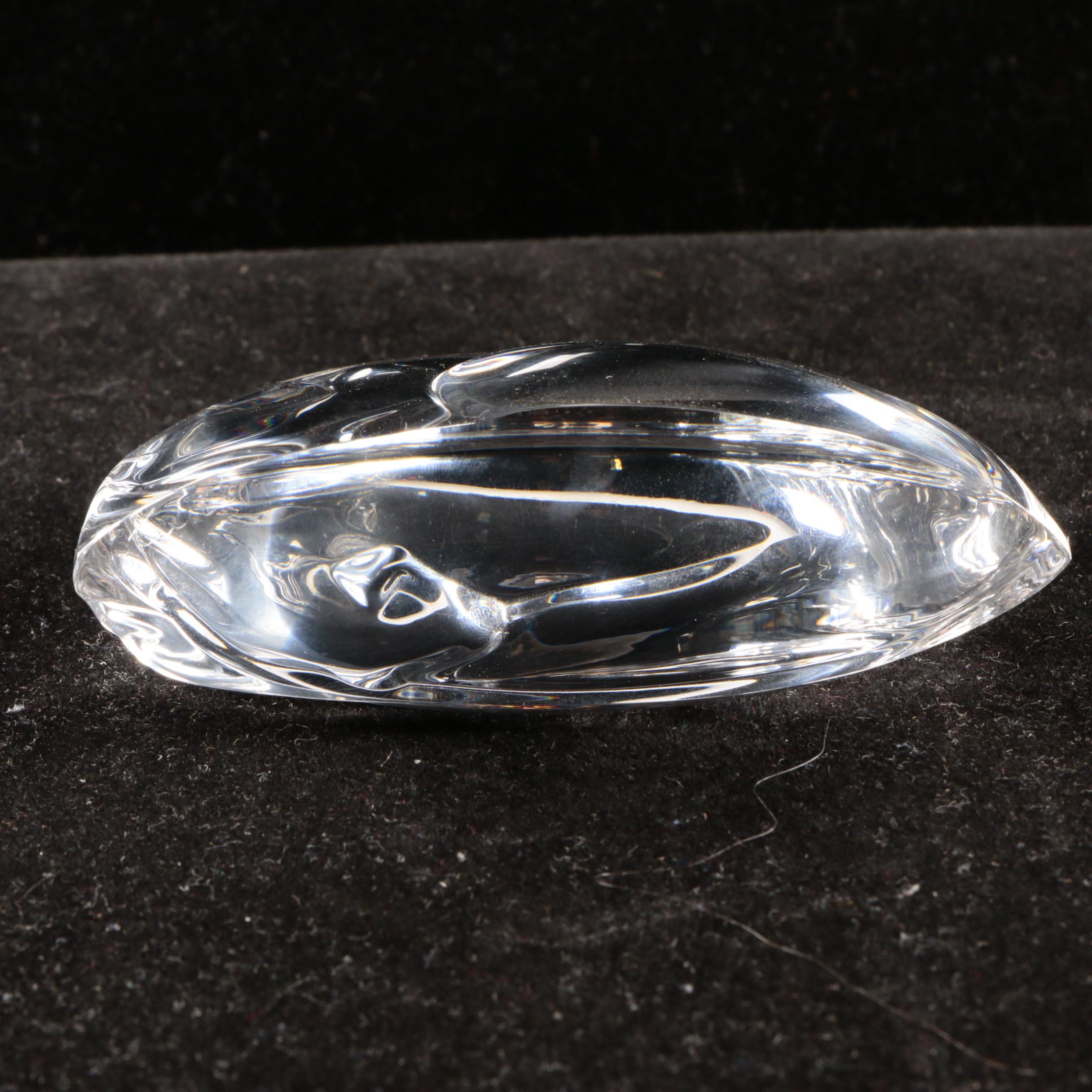 Steuben Sleeping Cat Paperweight