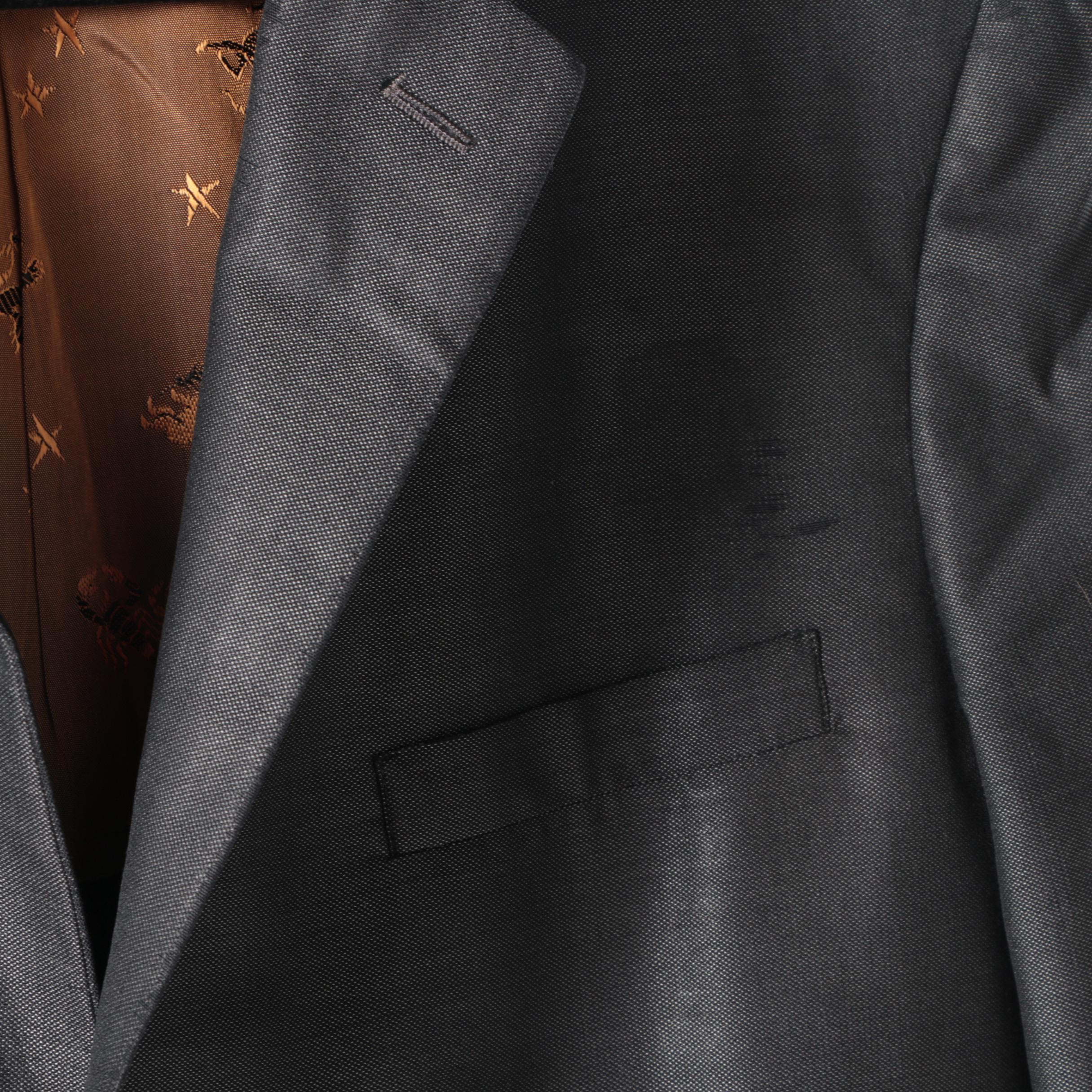 Men's Vintage Bespoke Sharkskin Suit