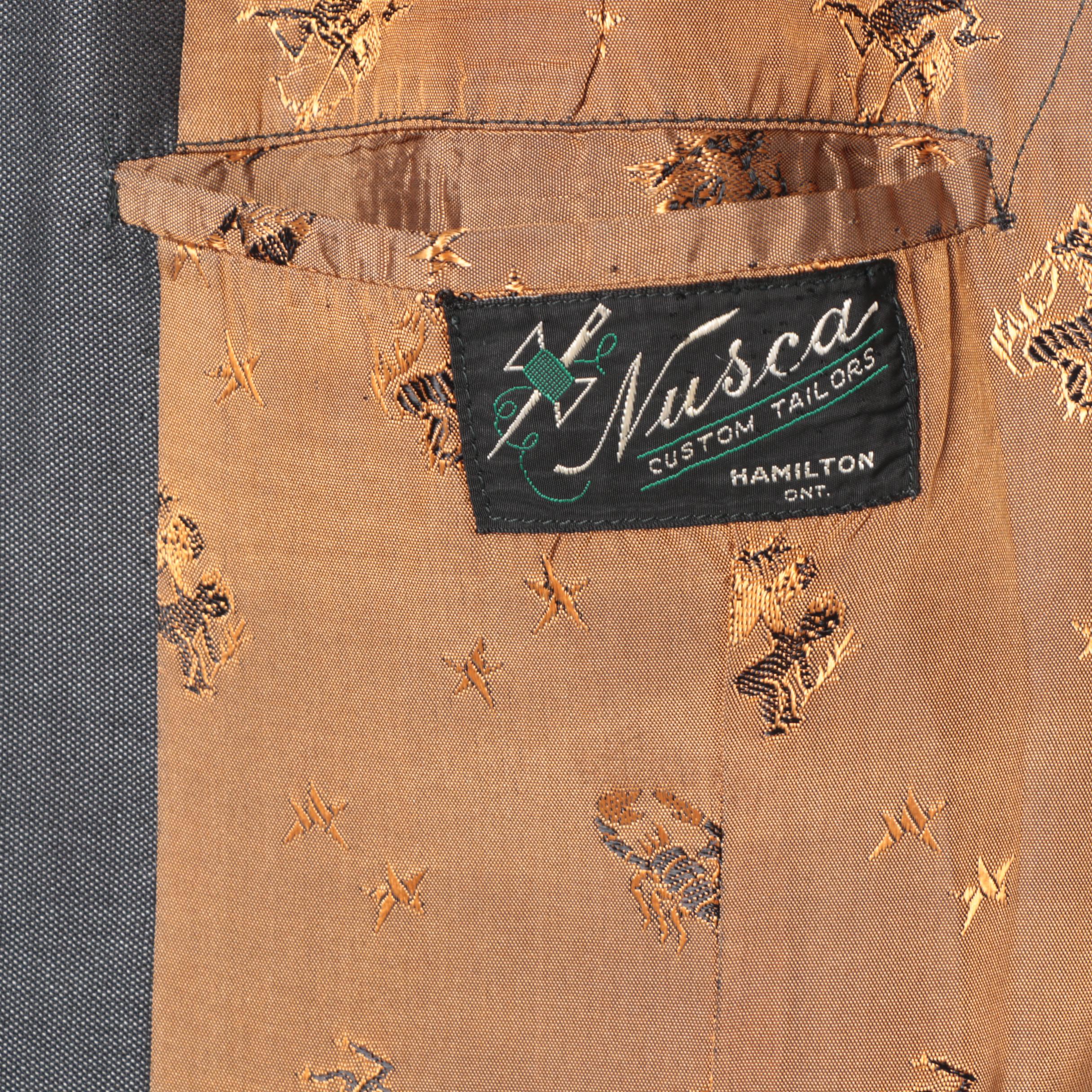 Men's Vintage Bespoke Sharkskin Suit