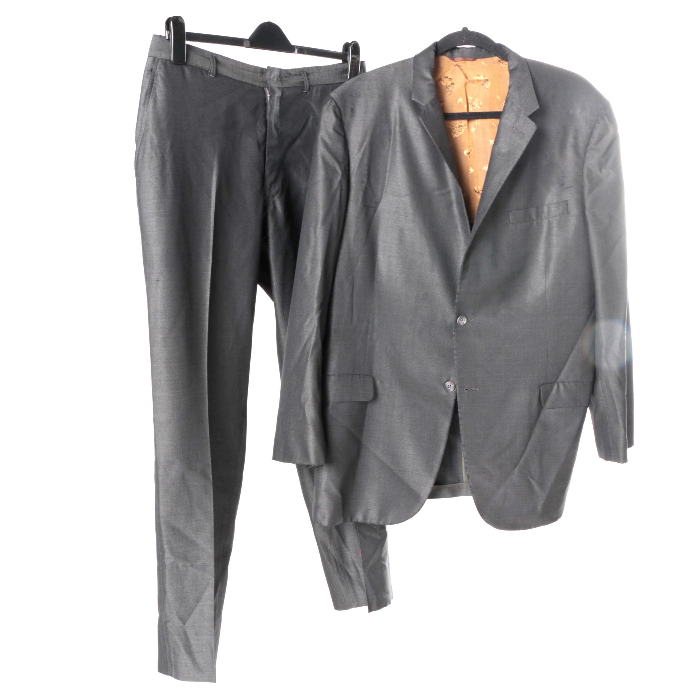 Men's Vintage Bespoke Sharkskin Suit