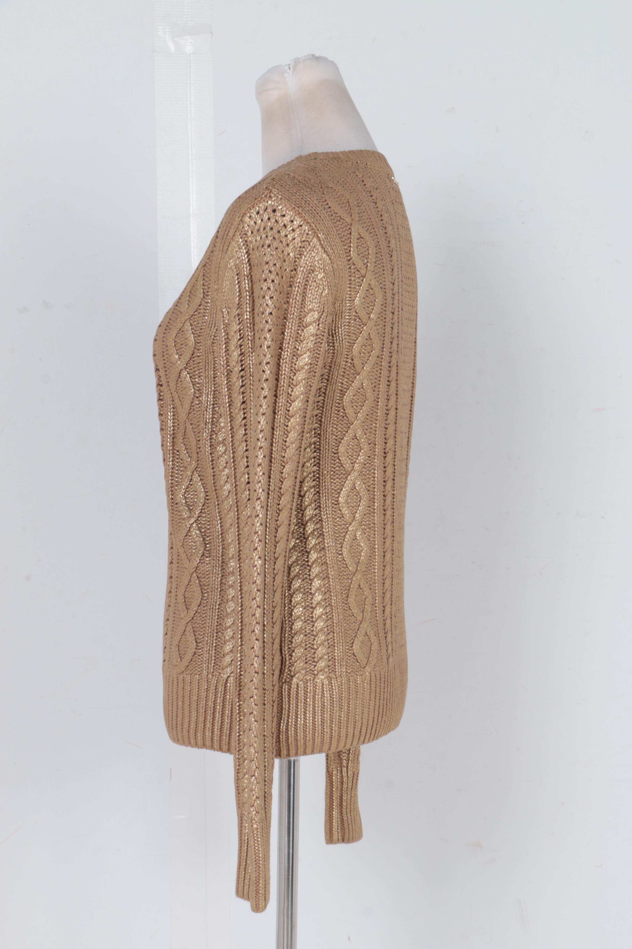 Women's MICHAEL Michael Kors Gold Tone Sweater