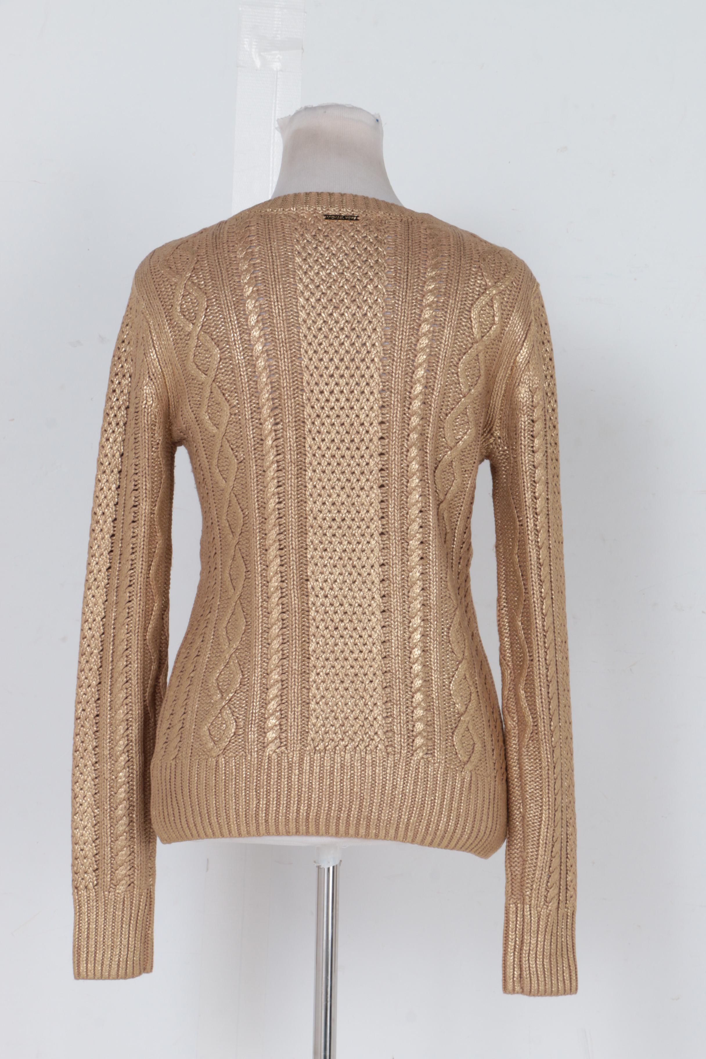 Women's MICHAEL Michael Kors Gold Tone Sweater