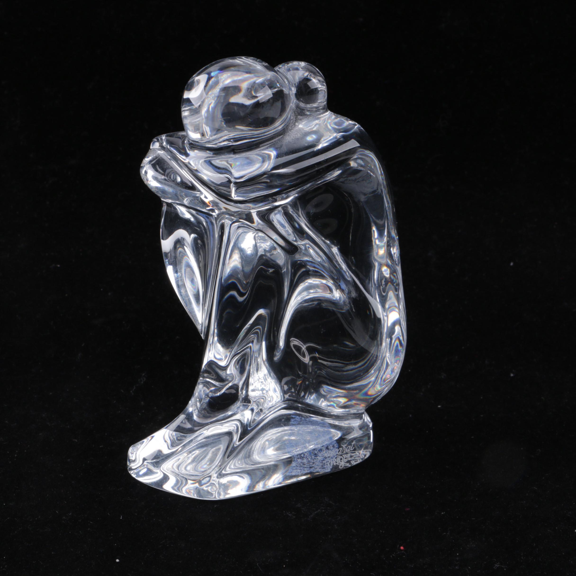 Baccarat PRigot Crystal Seated Female Figurine
