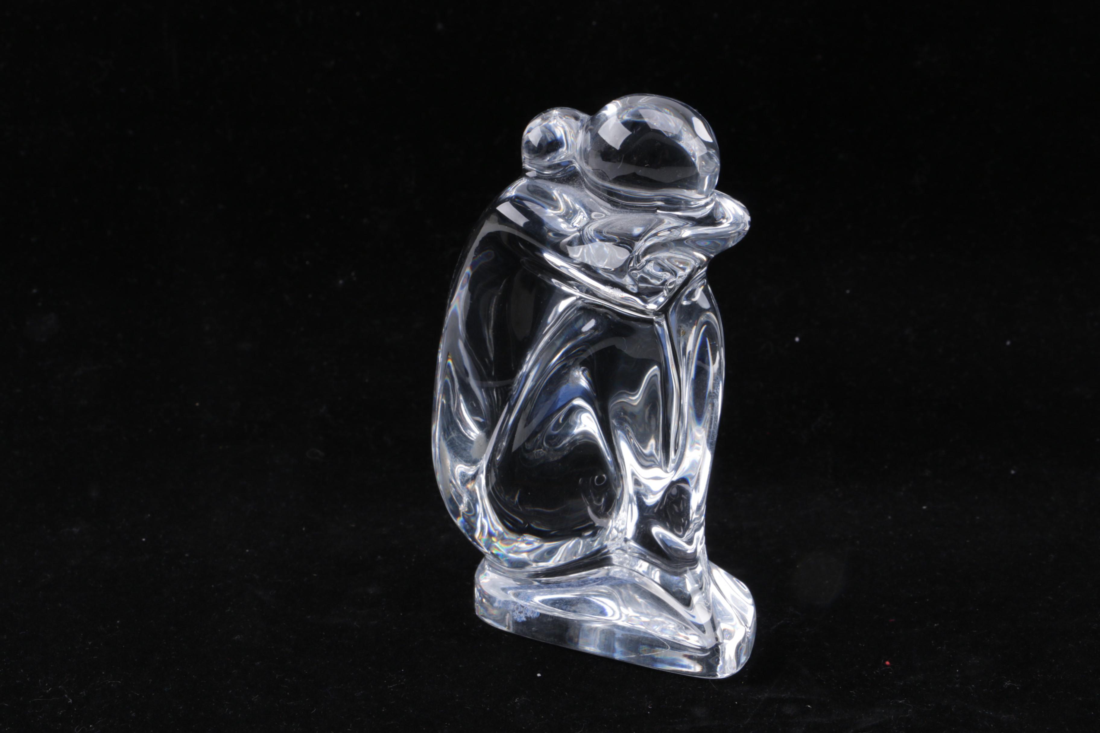 Baccarat PRigot Crystal Seated Female Figurine