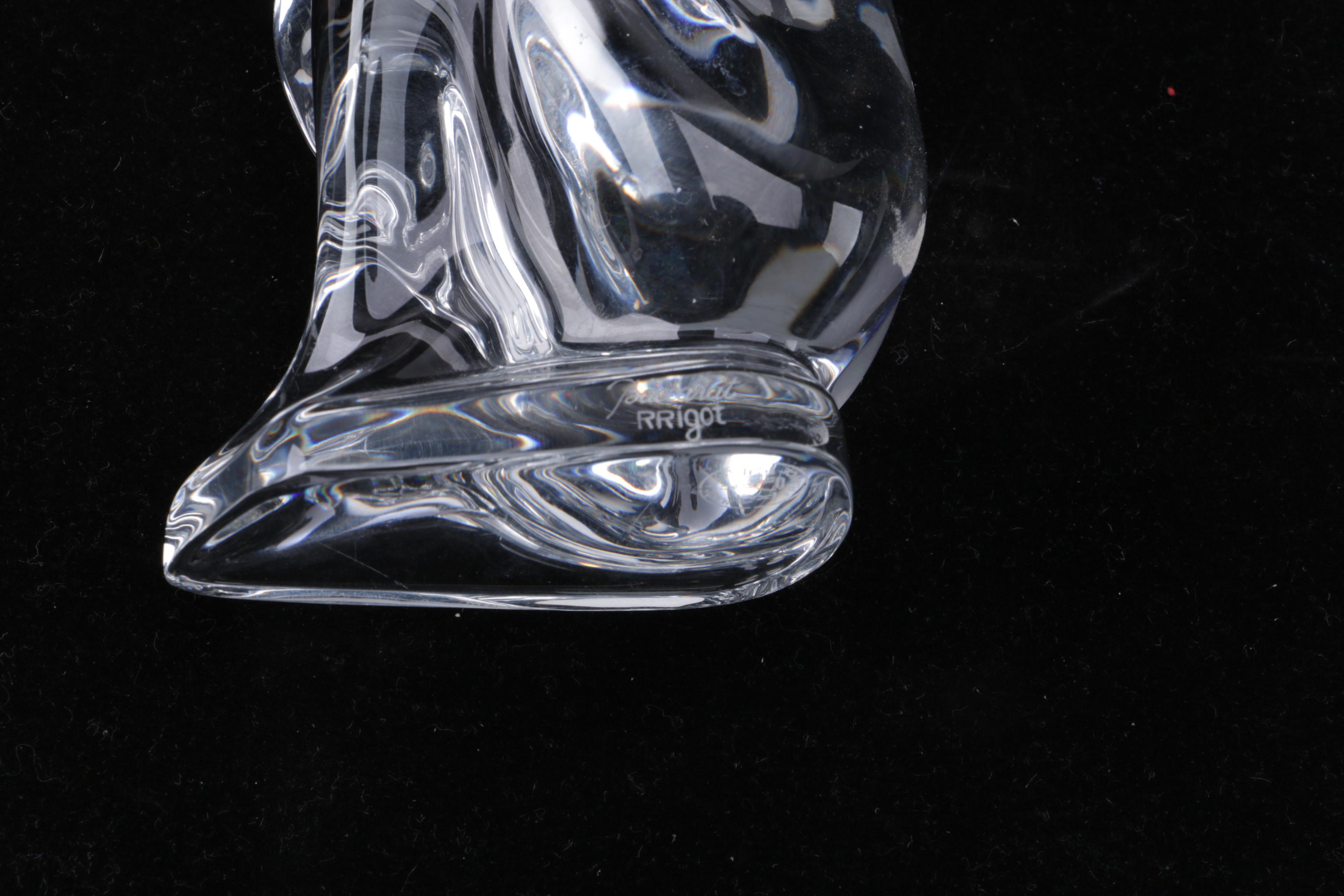 Baccarat PRigot Crystal Seated Female Figurine