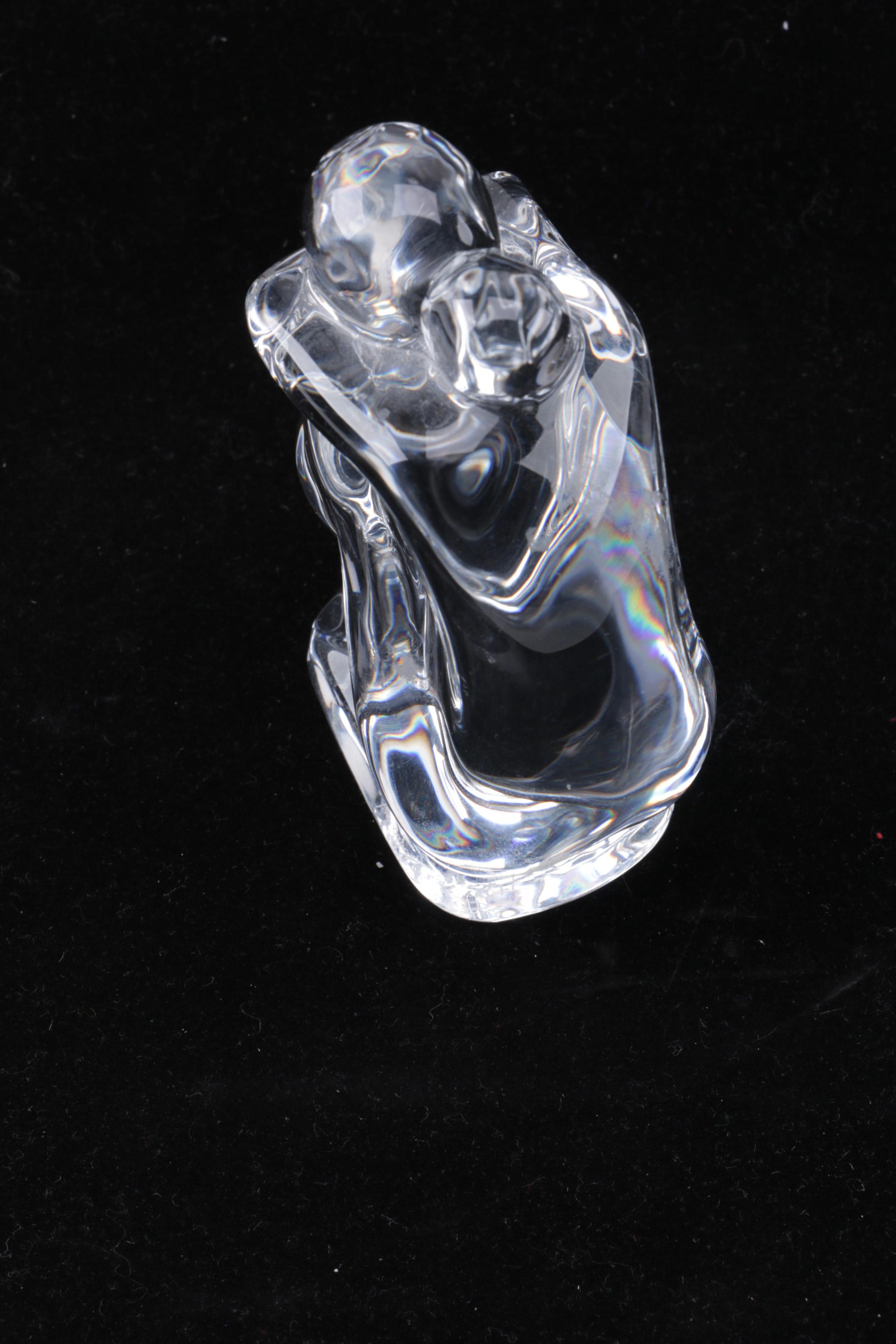 Baccarat PRigot Crystal Seated Female Figurine