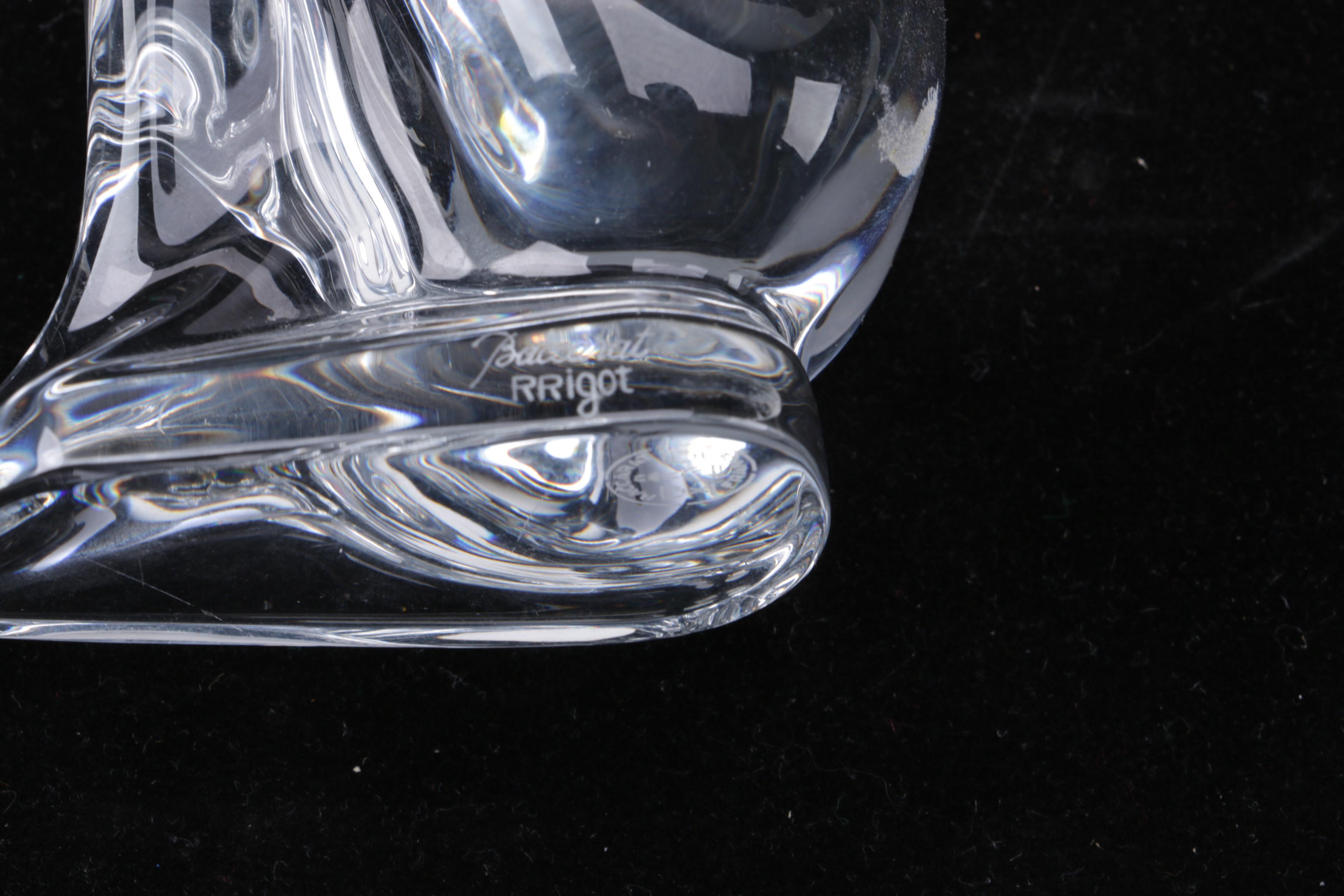 Baccarat PRigot Crystal Seated Female Figurine