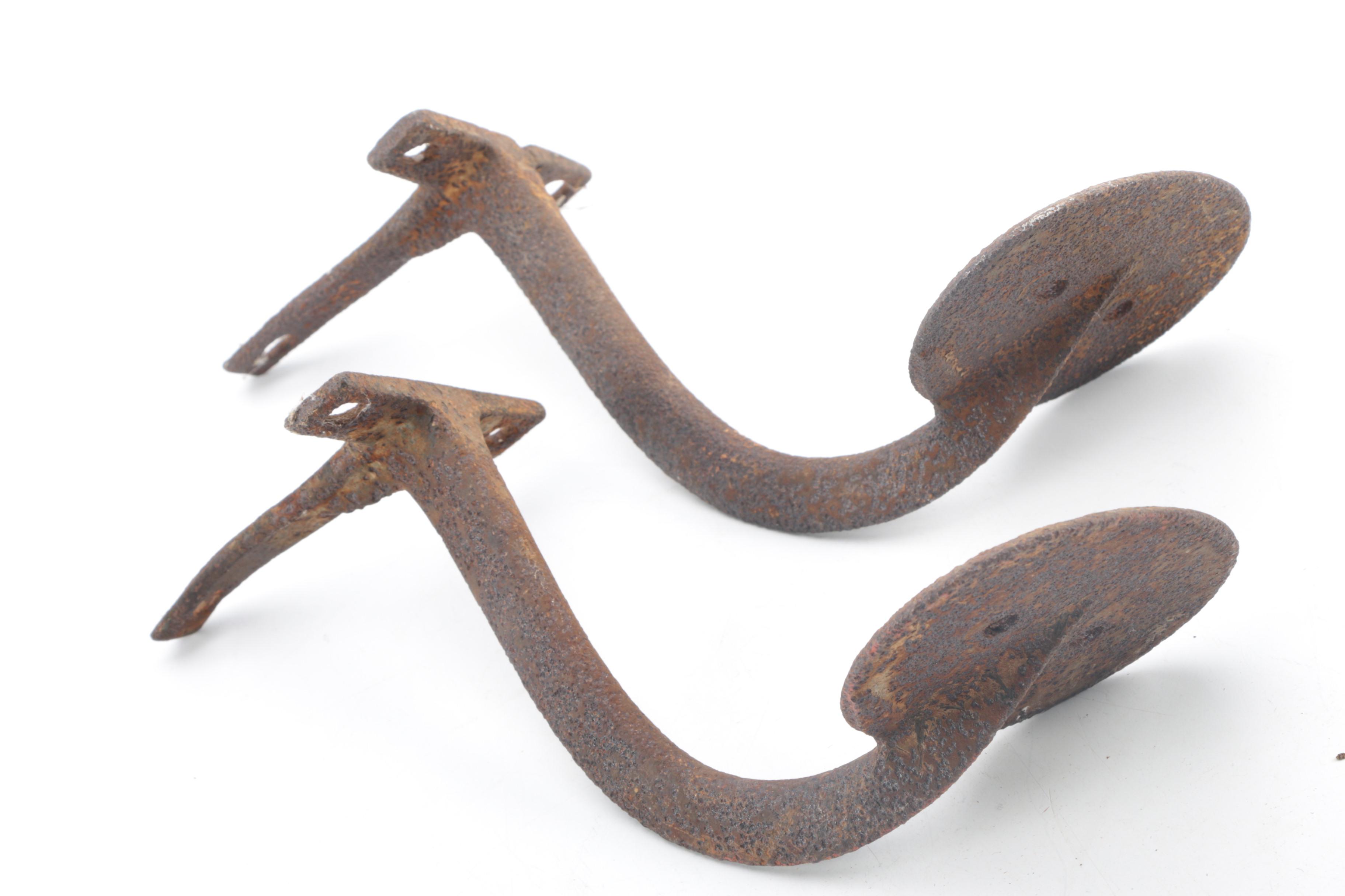 Antique Cast Iron Horse-Drawn Carriage Steps