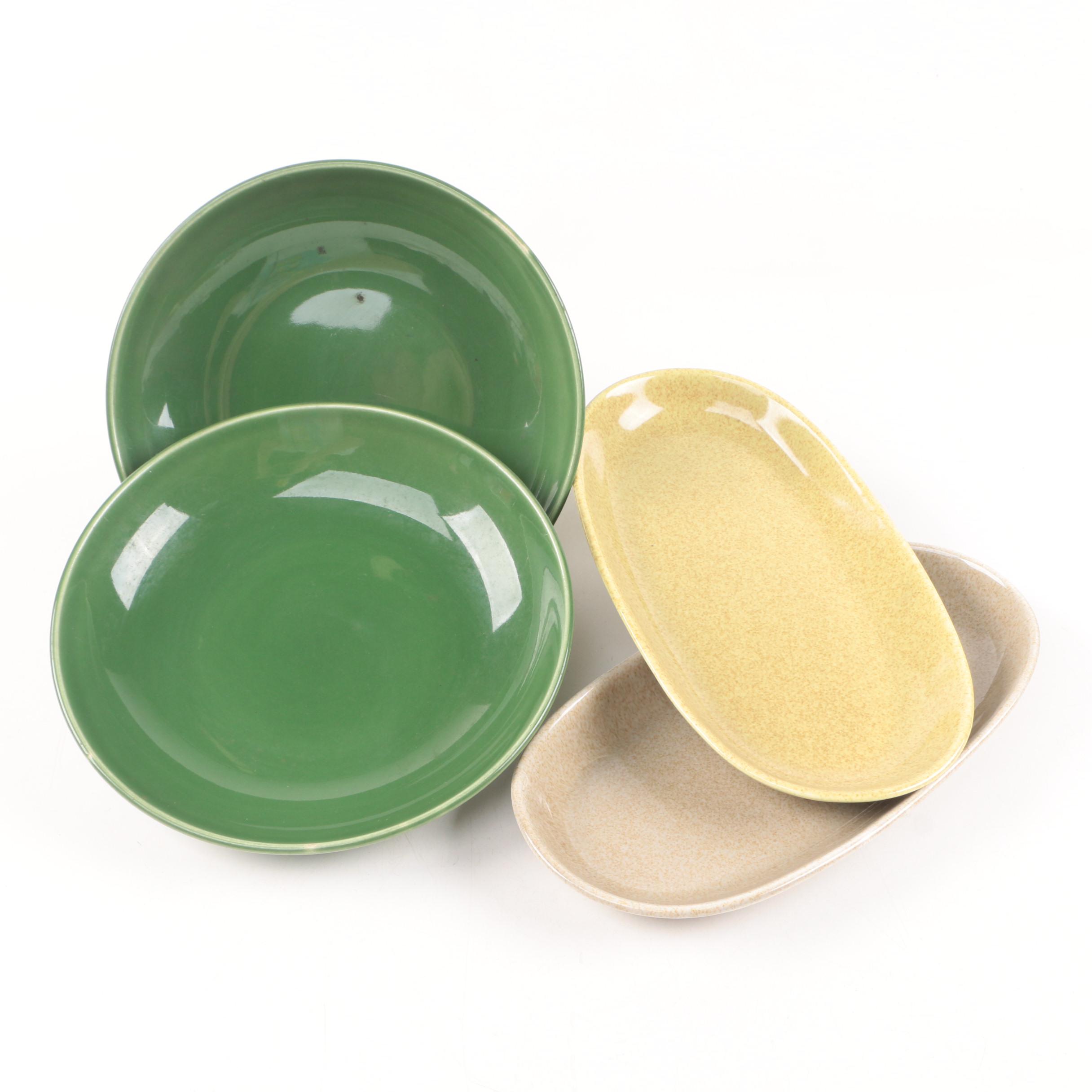 Universale Ballerina Stoneware Plates and W. S. George Trays