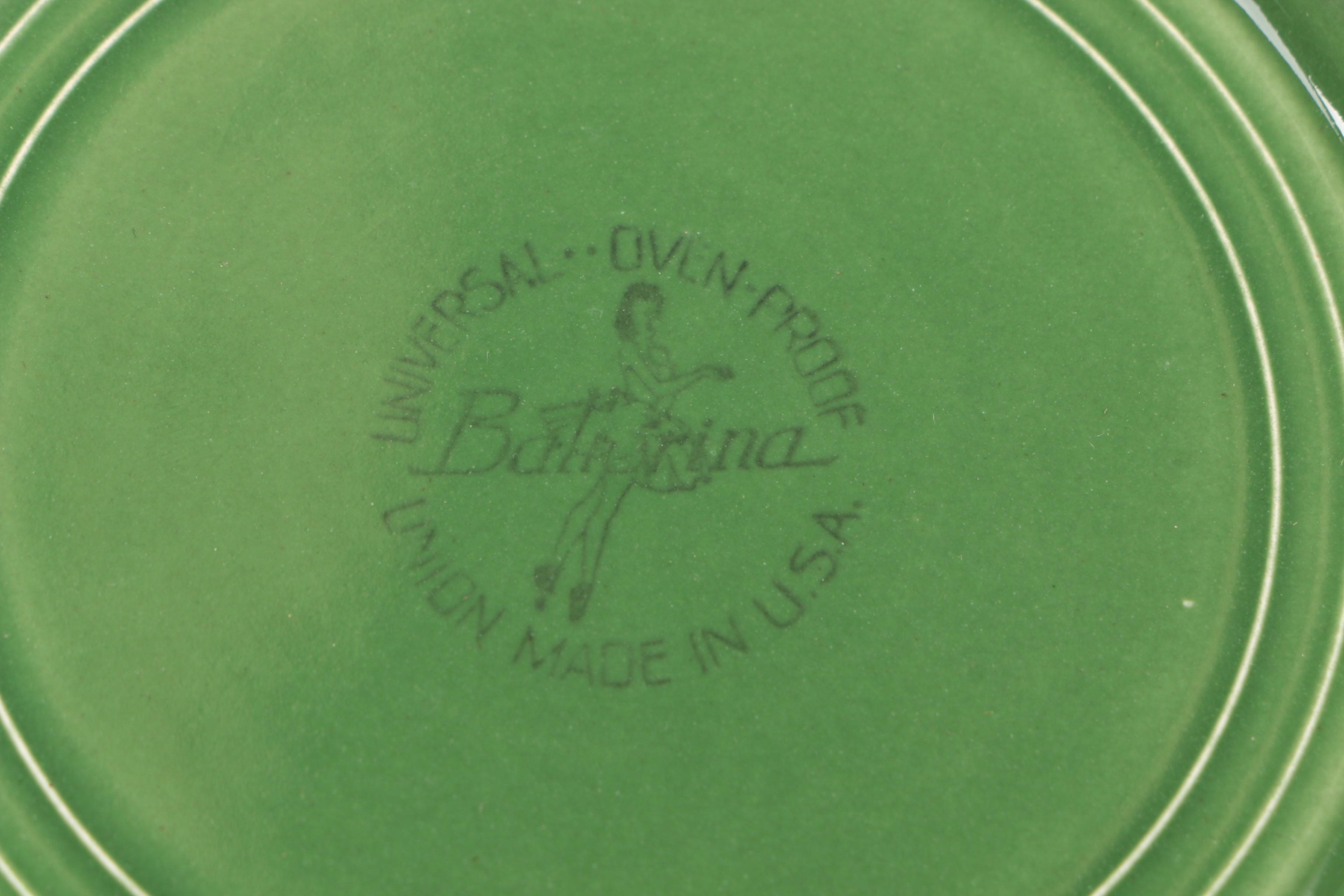 Universale Ballerina Stoneware Plates and W. S. George Trays