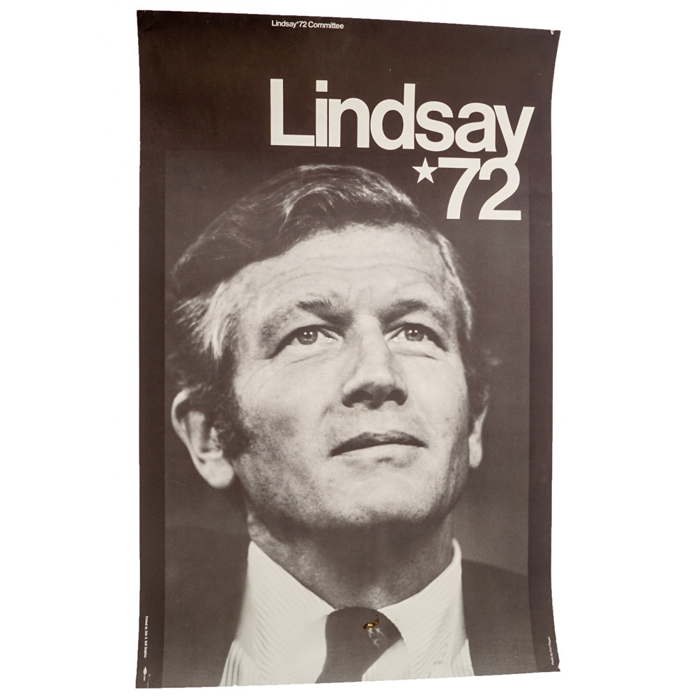 Vintage Presidential Campaign Poster Depicting Jon Lindsay