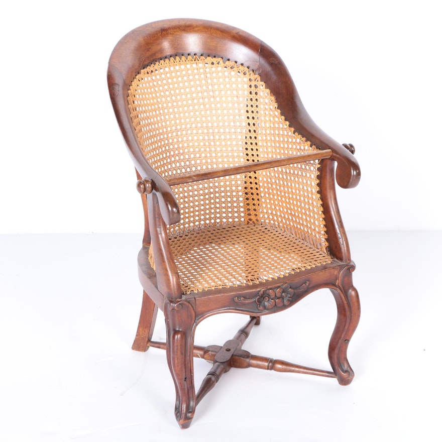 Child's Mahogany Caned Chair