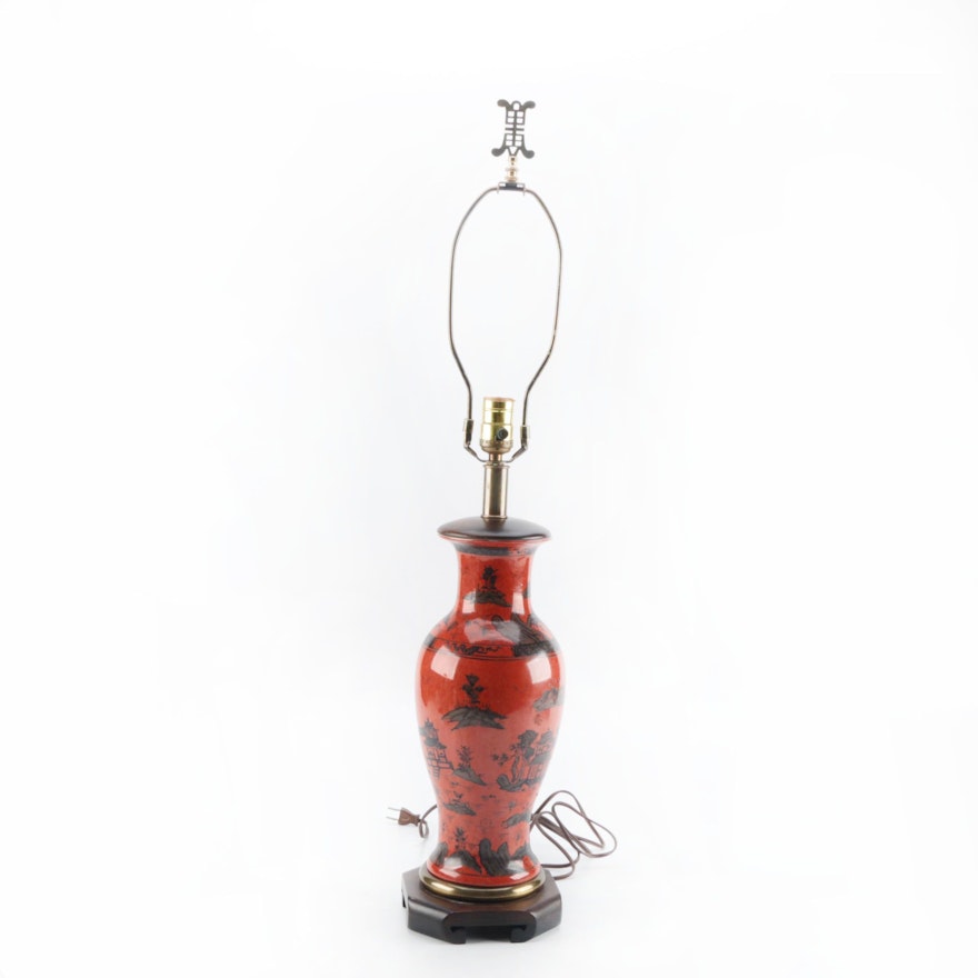 Vintage Chinese Ceramic Table Lamp