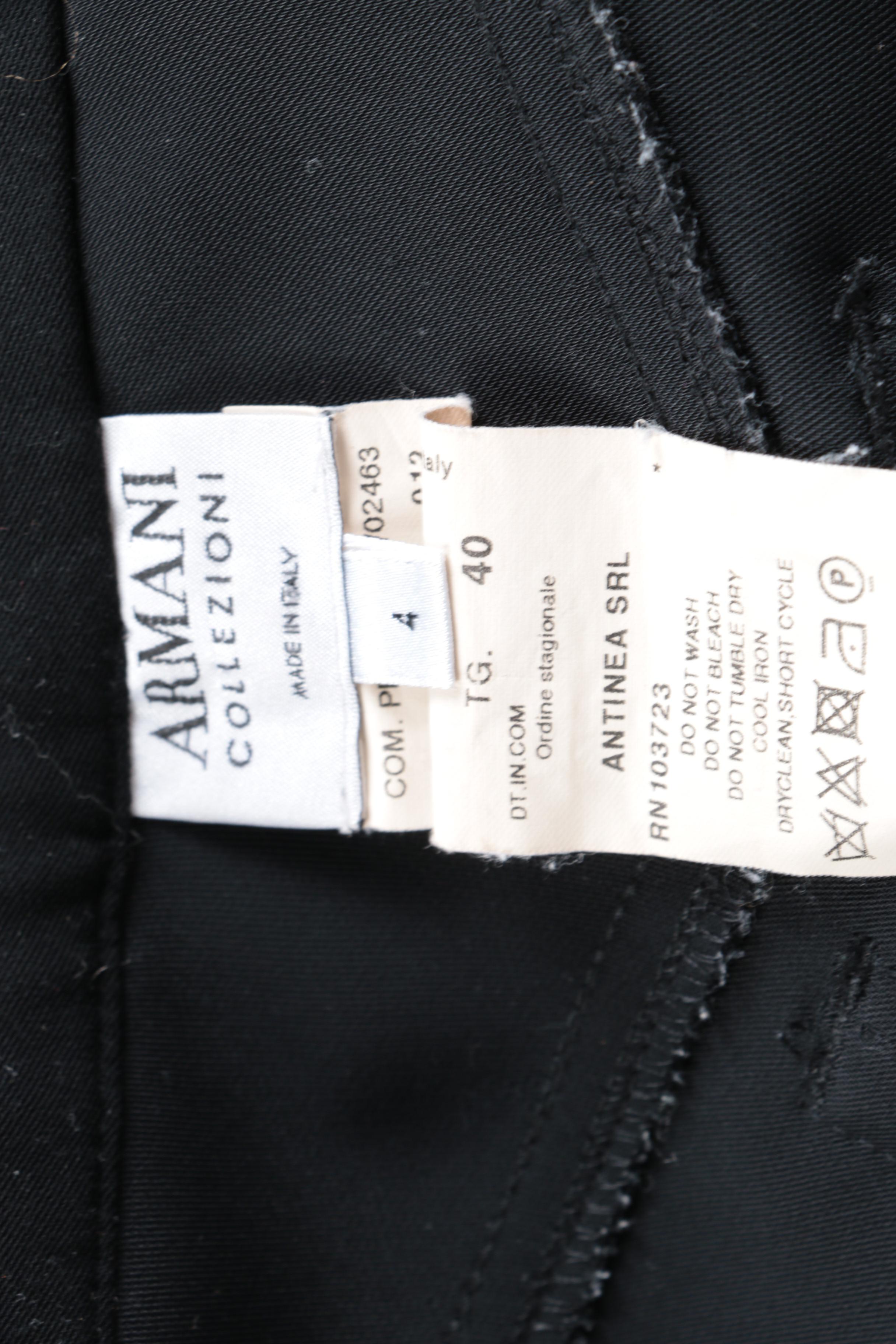 Armani Collezioni Black Pants