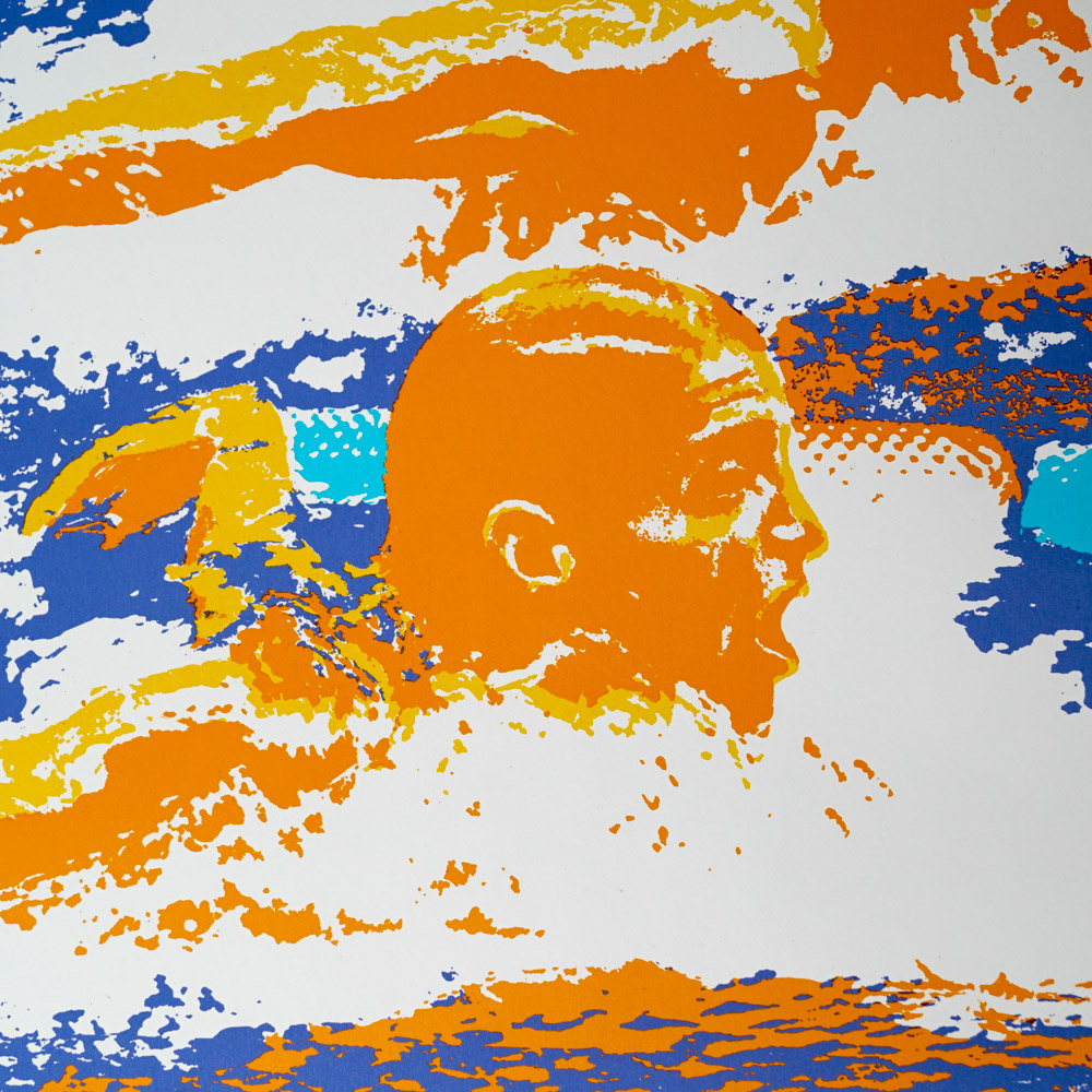 Otl Aicher Designed 1972 Munich Olympic Games Swimming Poster