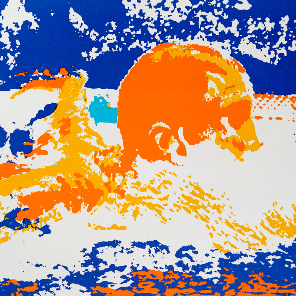 Otl Aicher Designed 1972 Munich Olympic Games Swimming Poster