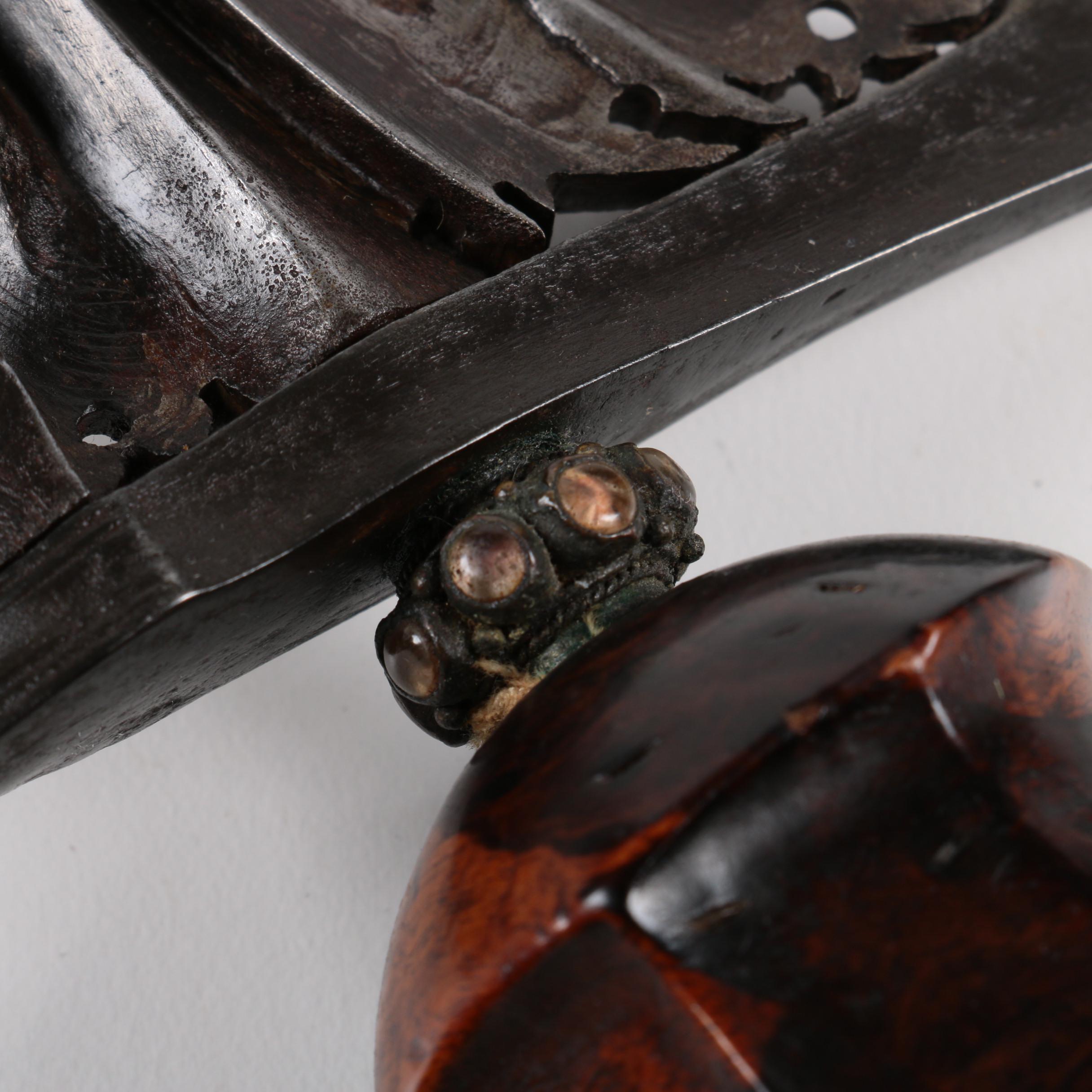 Straight-Bladed Kris Sword with Wooden Case