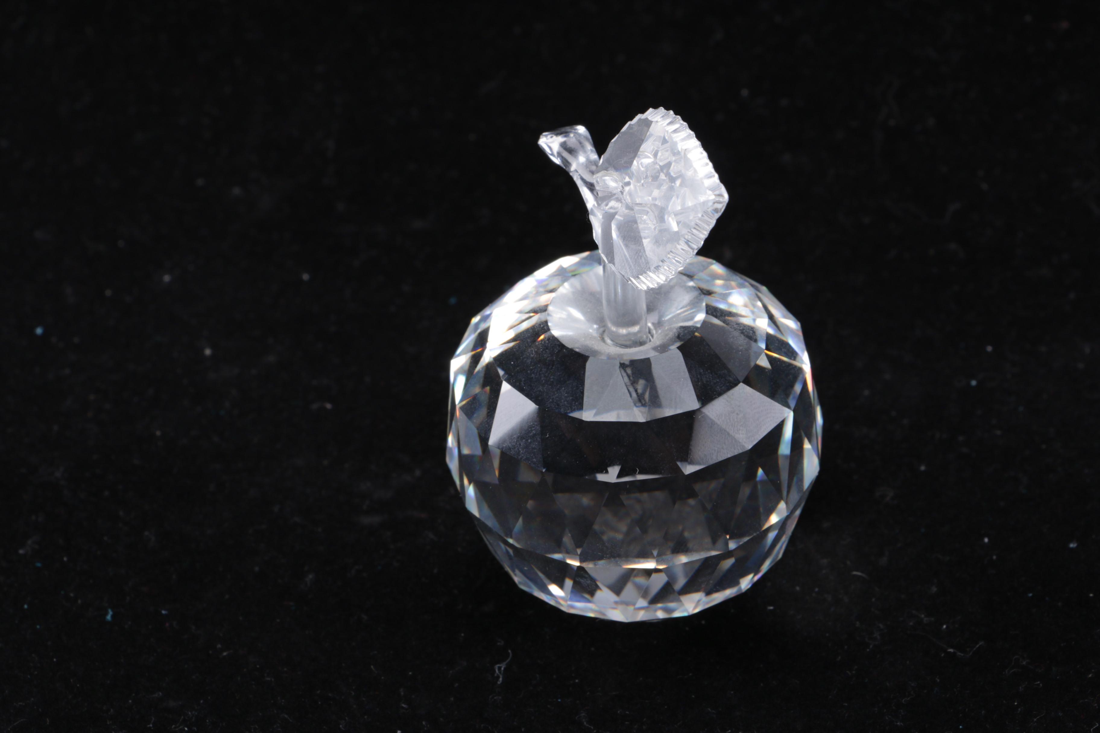 Swarovski Crystal Apple Figurine