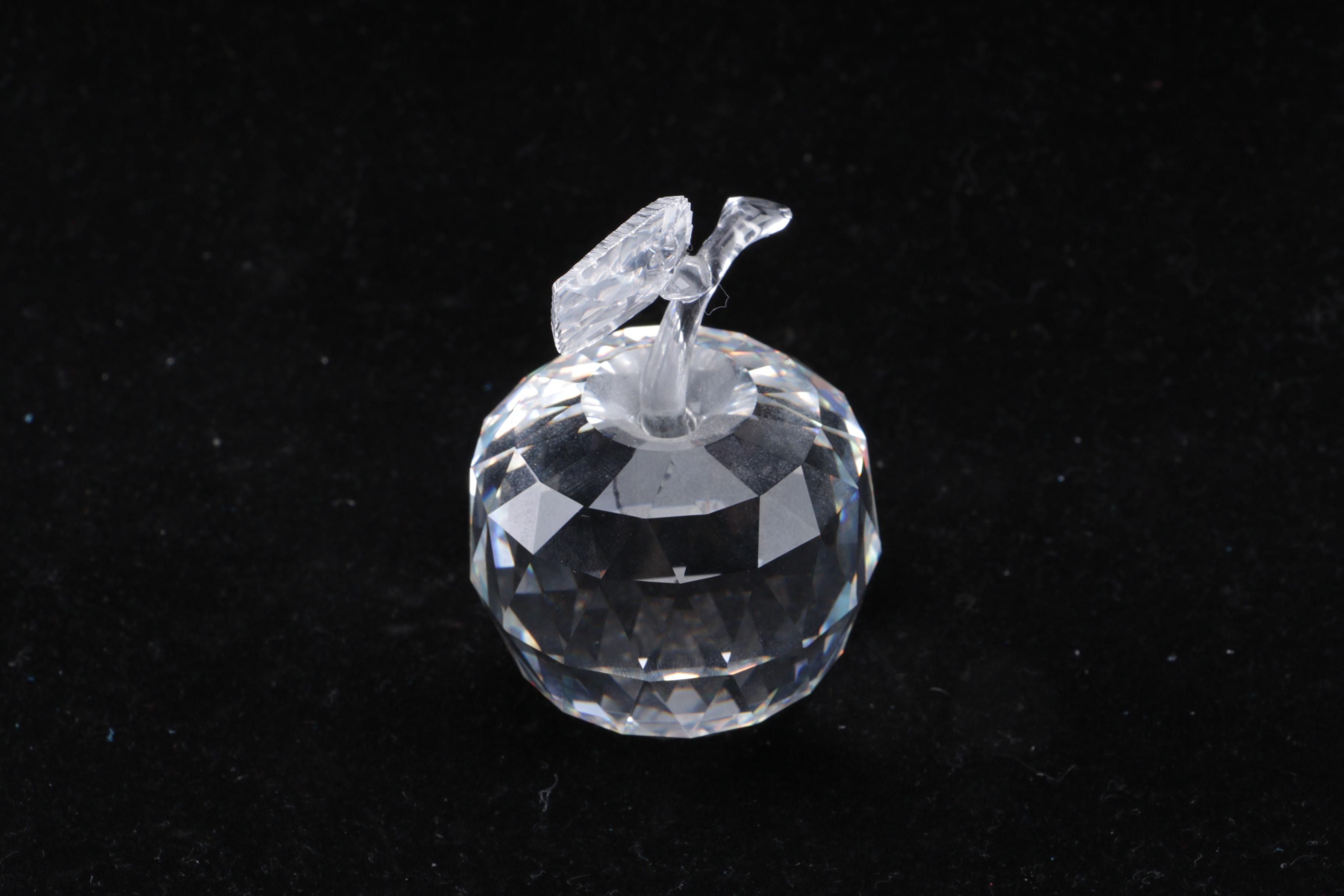 Swarovski Crystal Apple Figurine