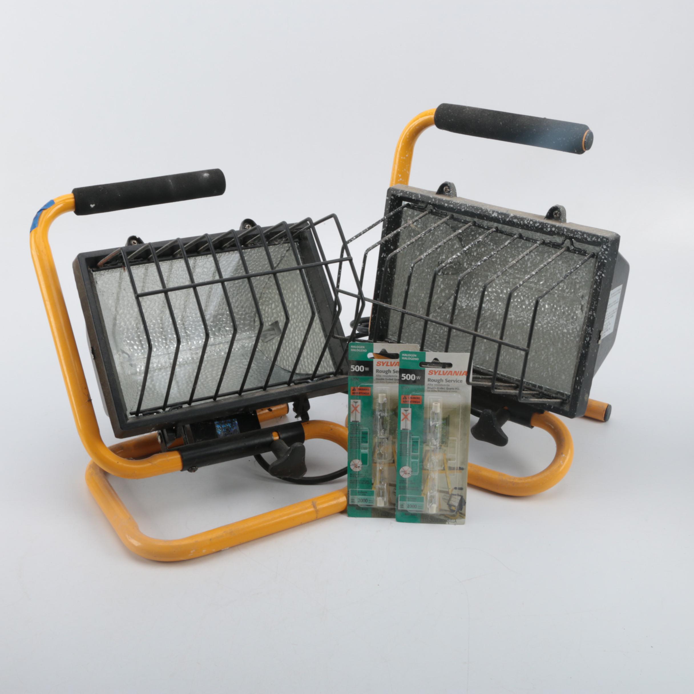 Pair of 500 Watt Work Lights