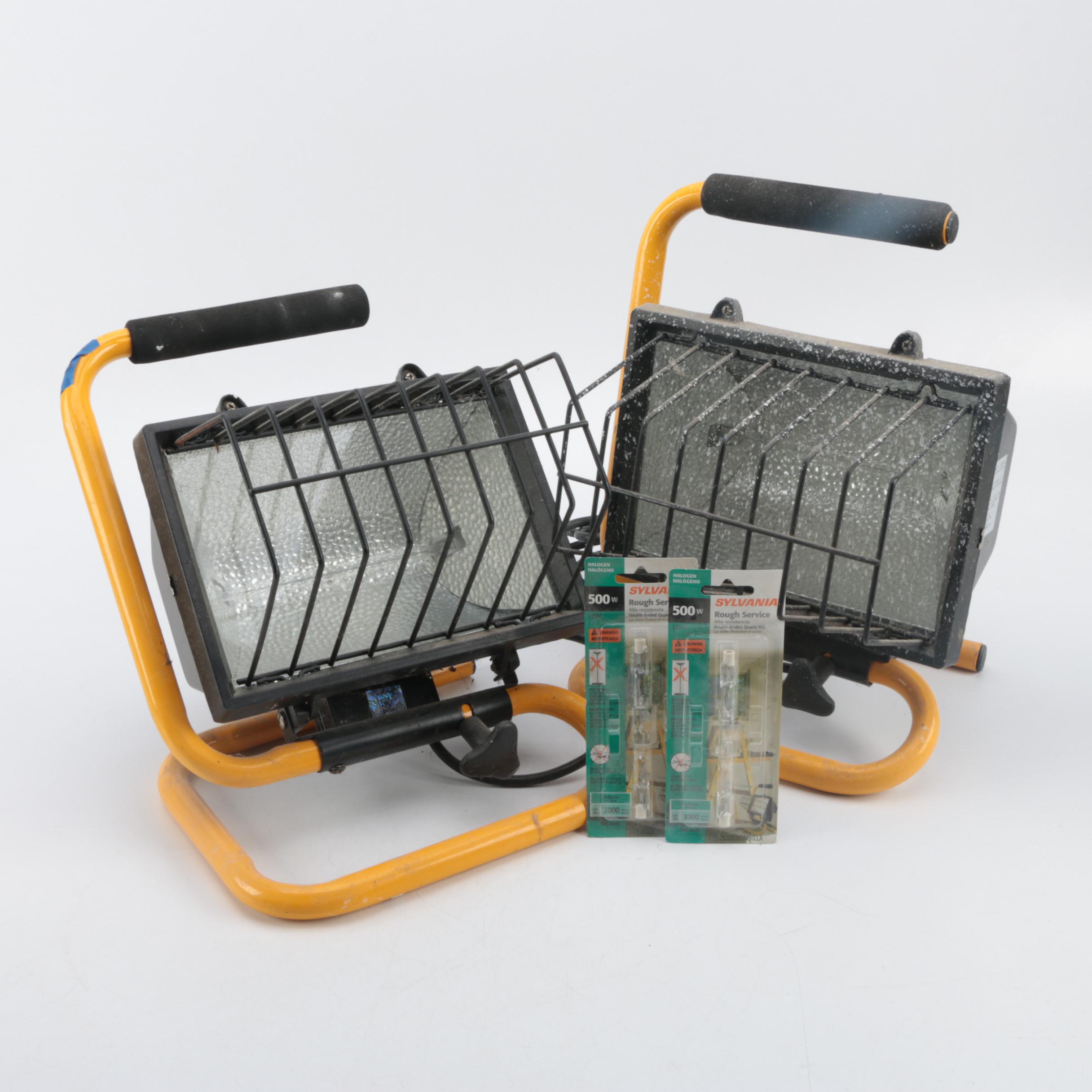 Pair of 500 Watt Work Lights