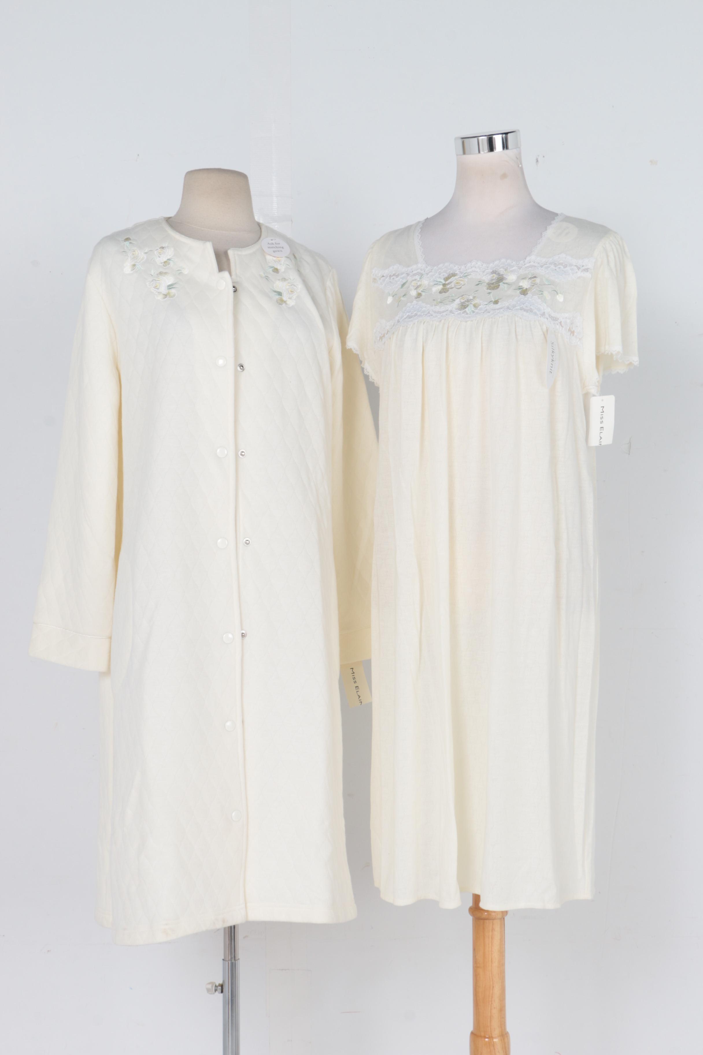 Miss Elaine Peignoir Set and Charter Club Nightgown