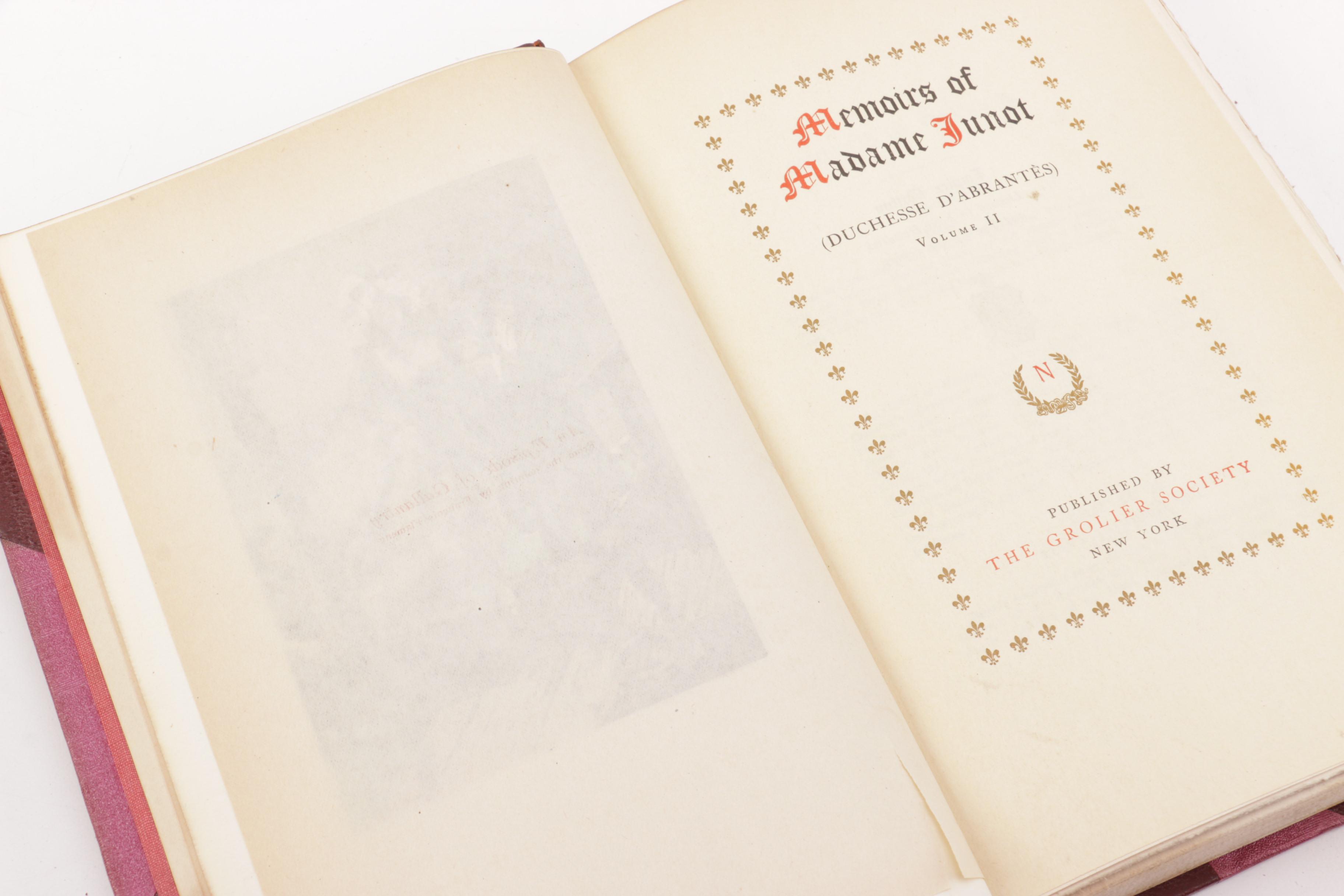 1893 Limited Empire Edition Set of "Memoirs of Madame Junot"