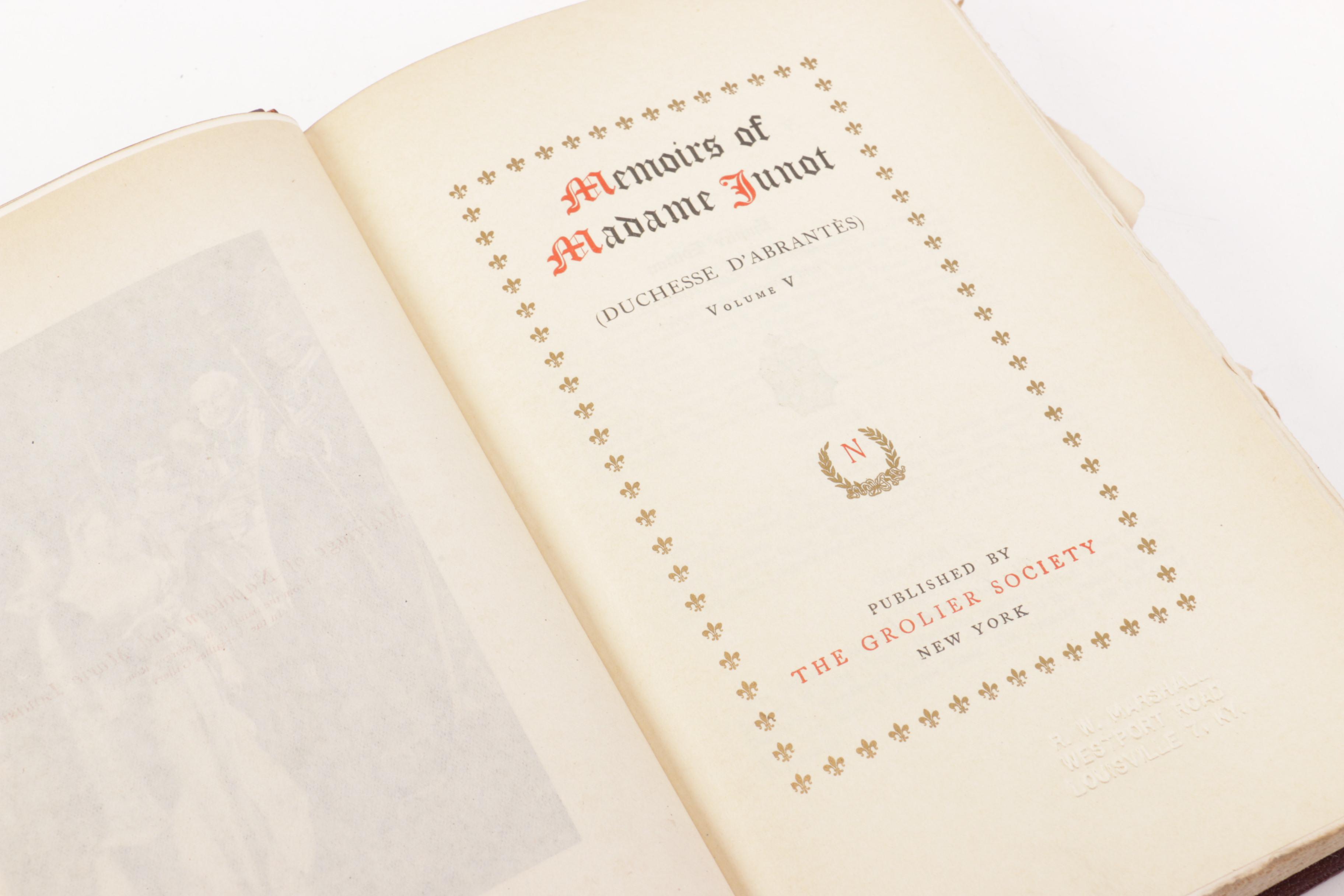 1893 Limited Empire Edition Set of "Memoirs of Madame Junot"