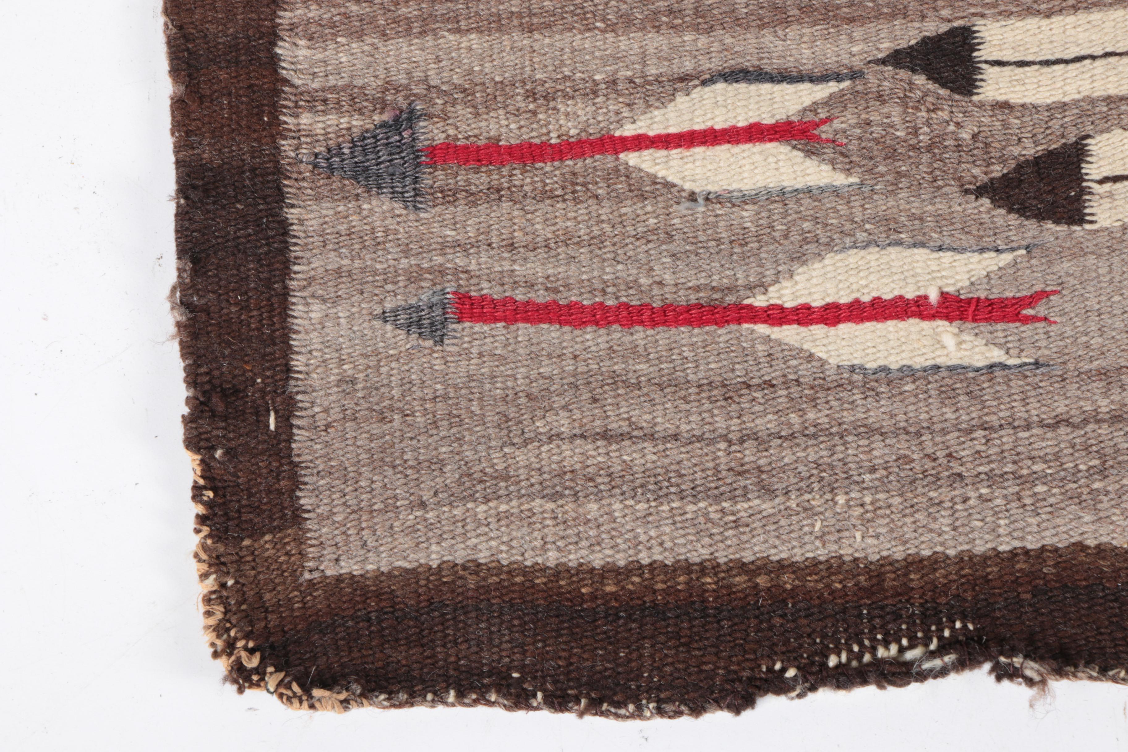 Circa 1920 Navajo Regional Reservation Handwoven Wool Rug