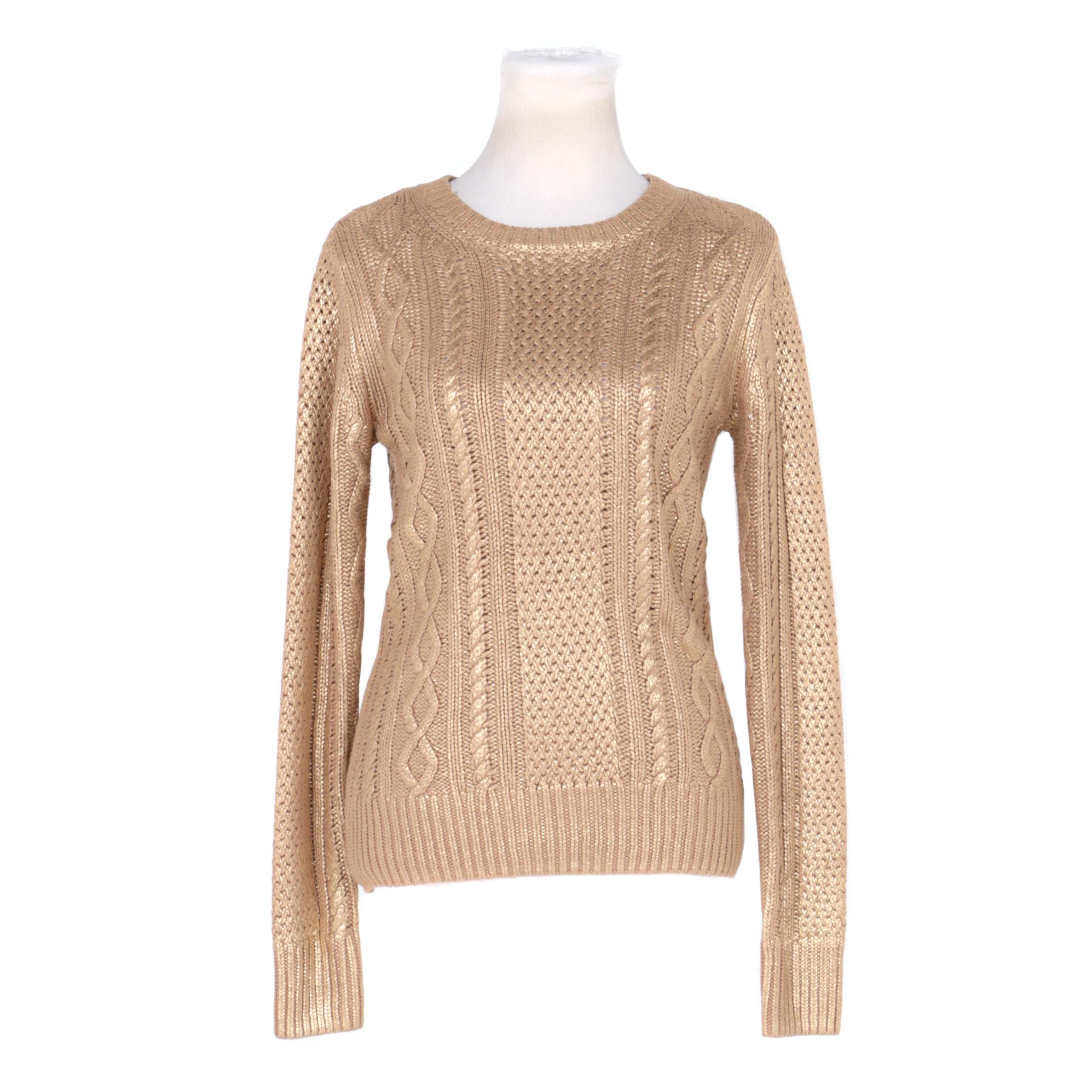 Women's MICHAEL Michael Kors Gold Tone Sweater