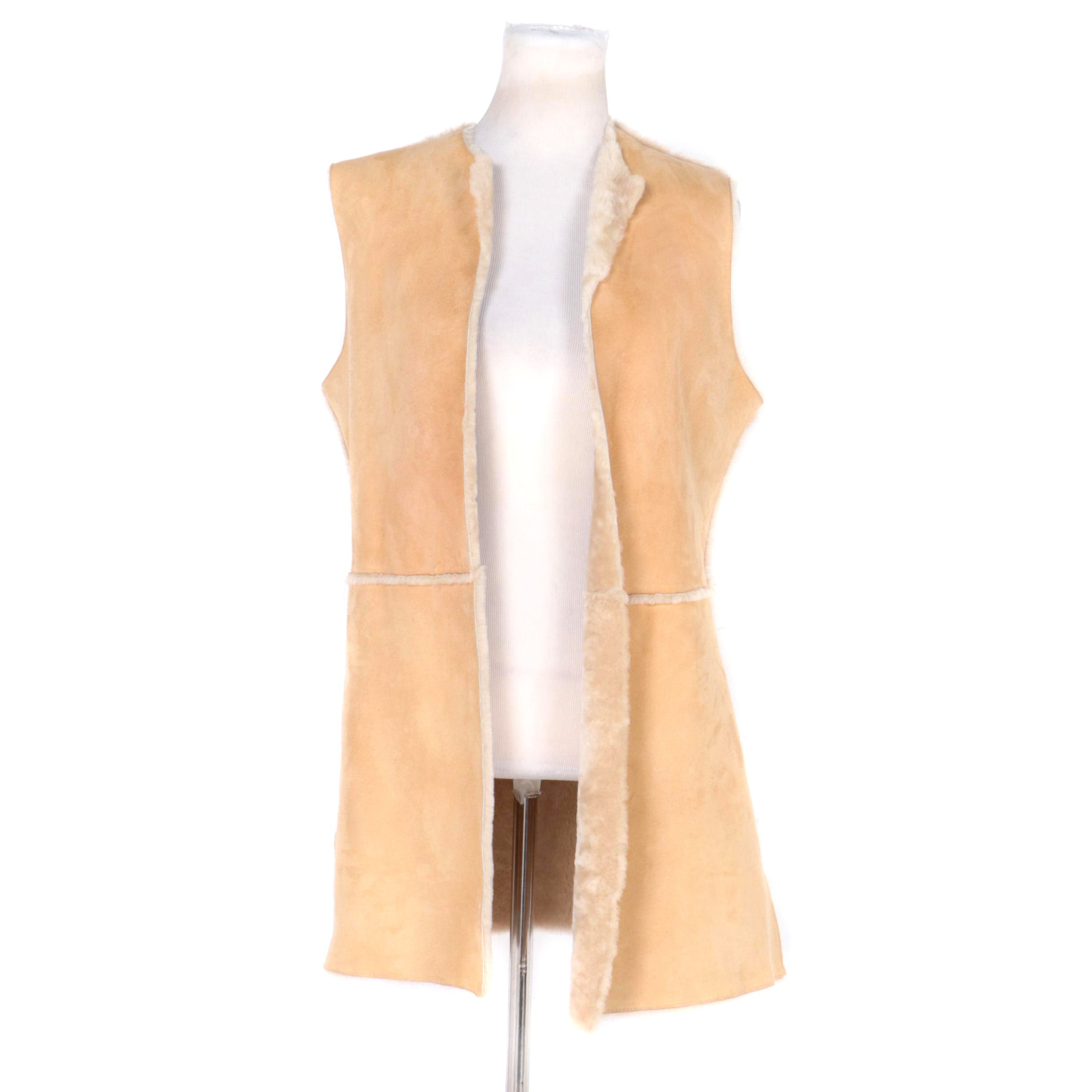 Women's Suede and Shearling Vest