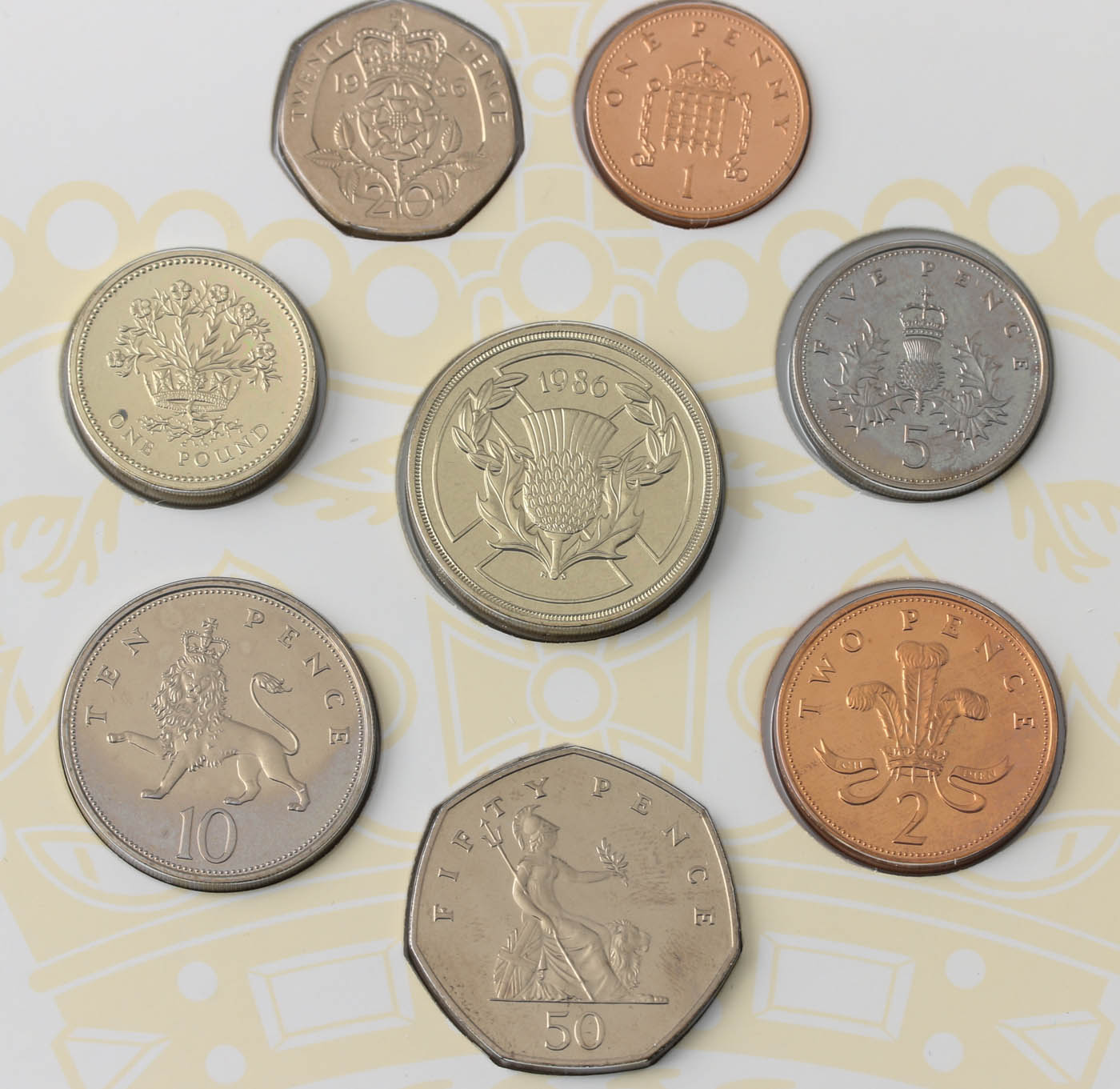 1986 United Kingdom Brilliant Uncirculated Coin Collection