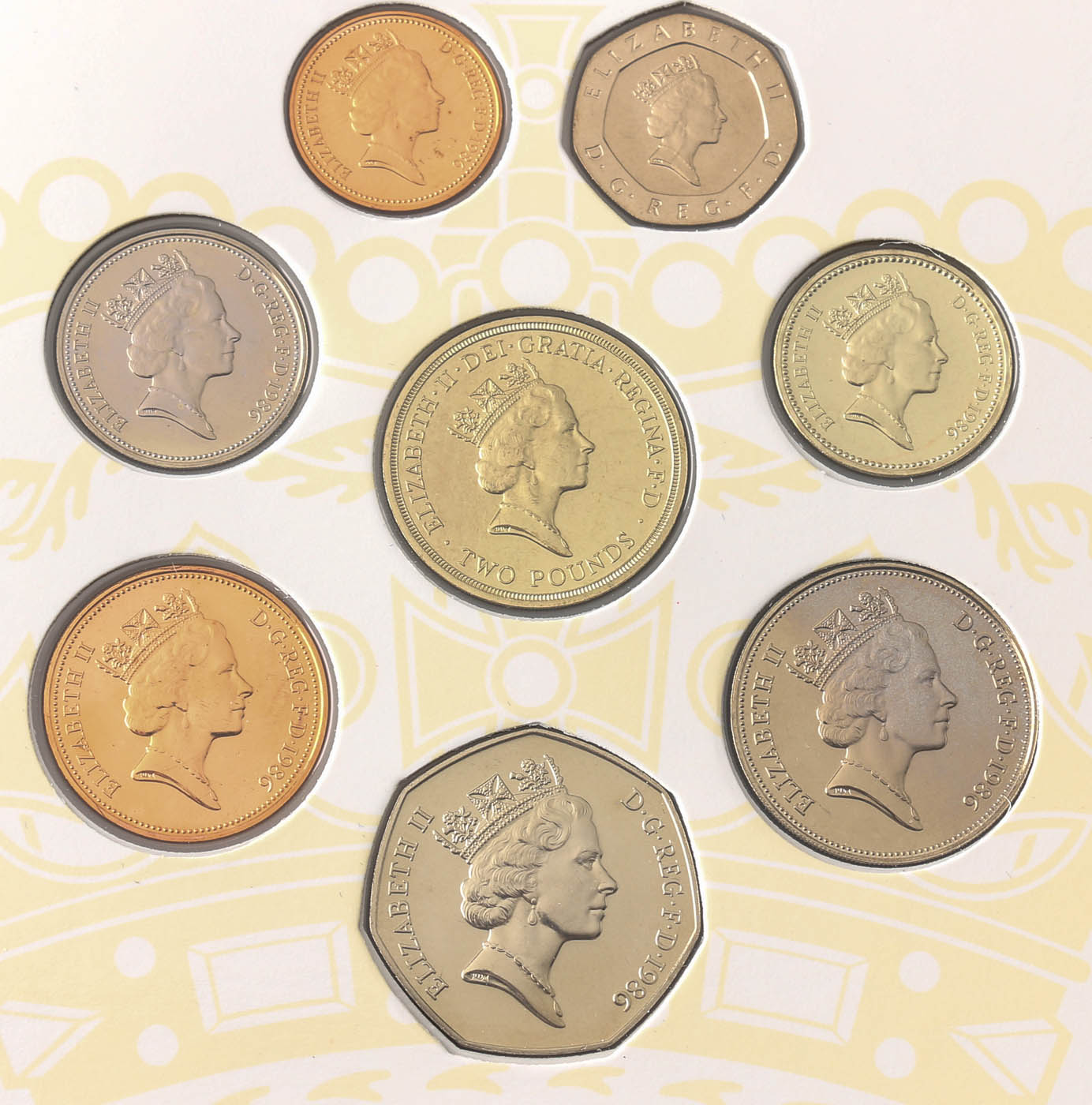 1986 United Kingdom Brilliant Uncirculated Coin Collection