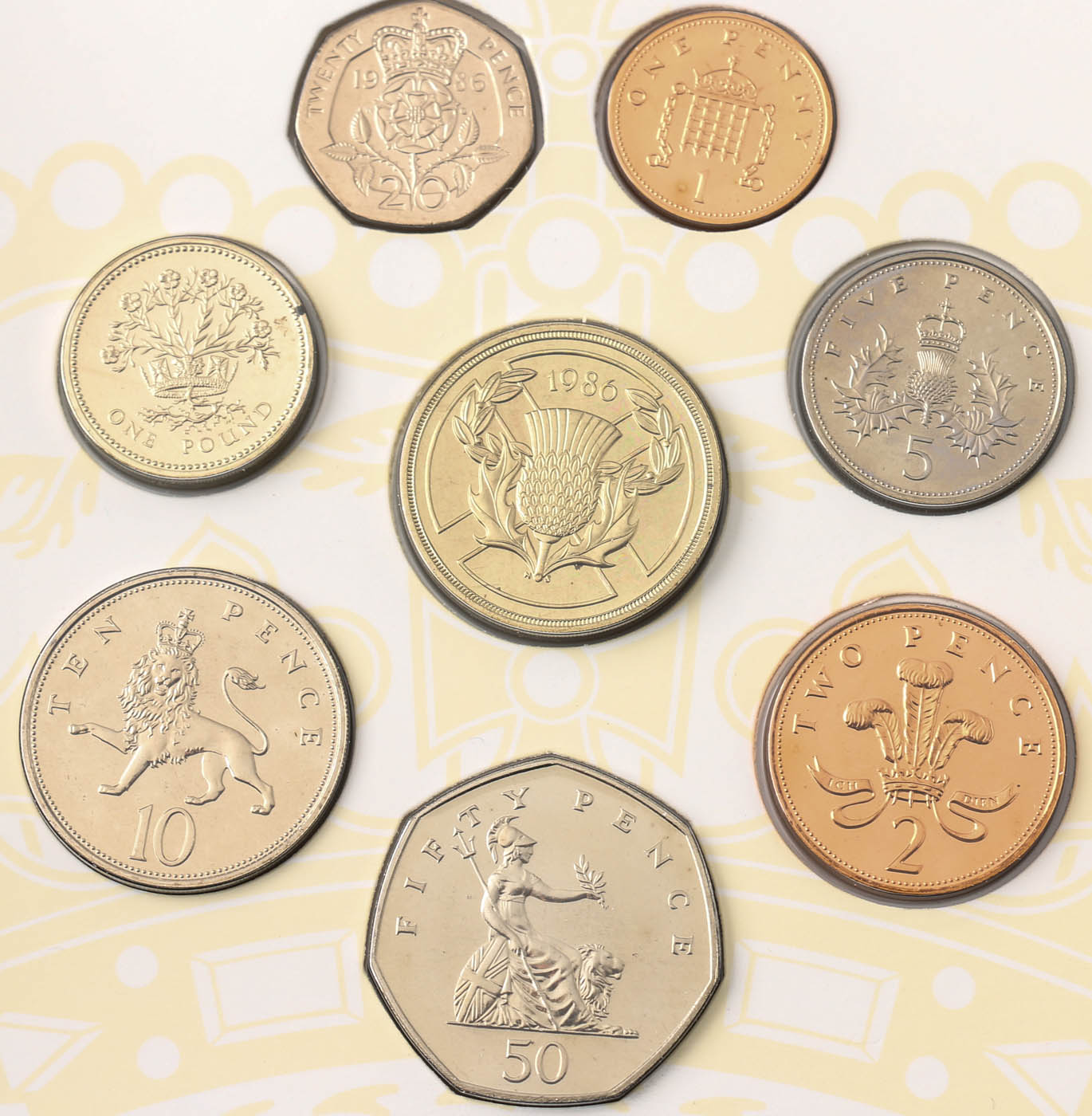 1986 United Kingdom Brilliant Uncirculated Coin Collection