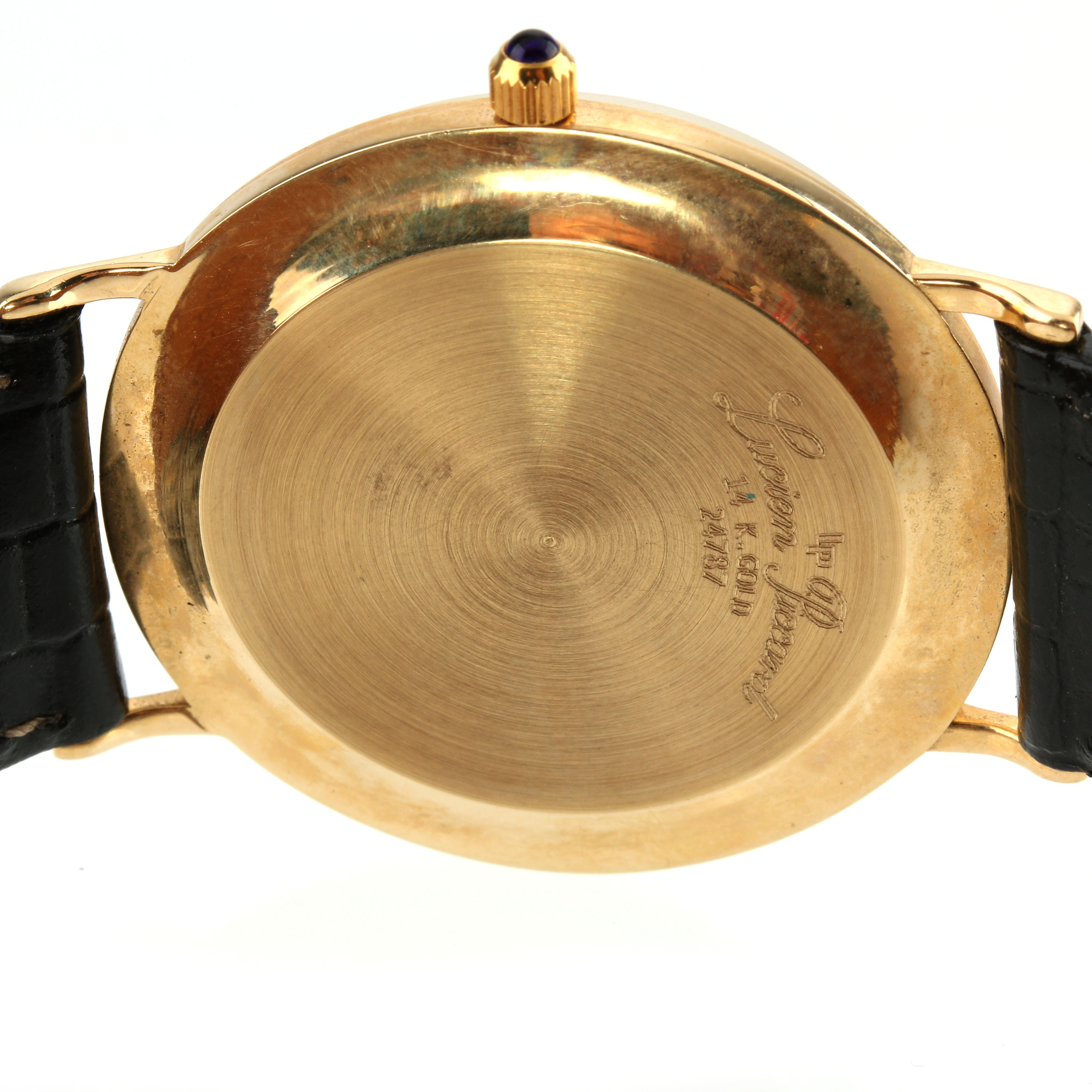 Lucien Picard 14K Yellow Gold Diamond Analog Watch