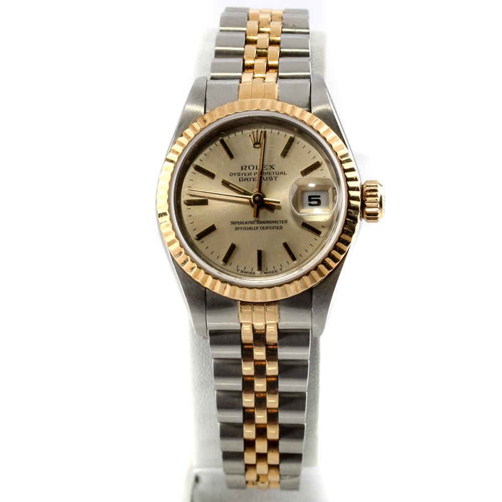 Rolex Oyster Perpetual Datejust 18K Yellow Gold and Stainless Watch