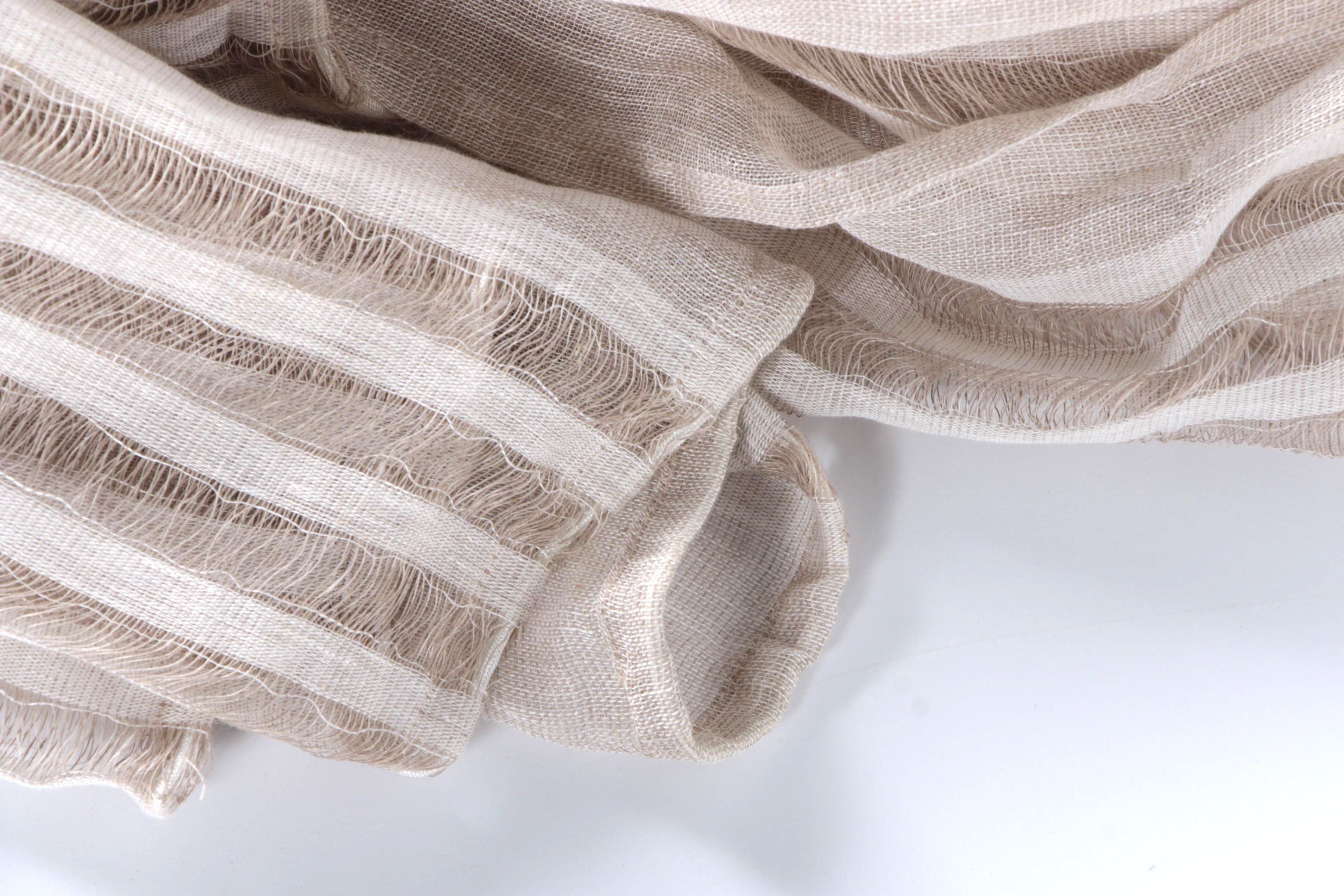 Pair of Tie-Tab Linen Curtain Panels