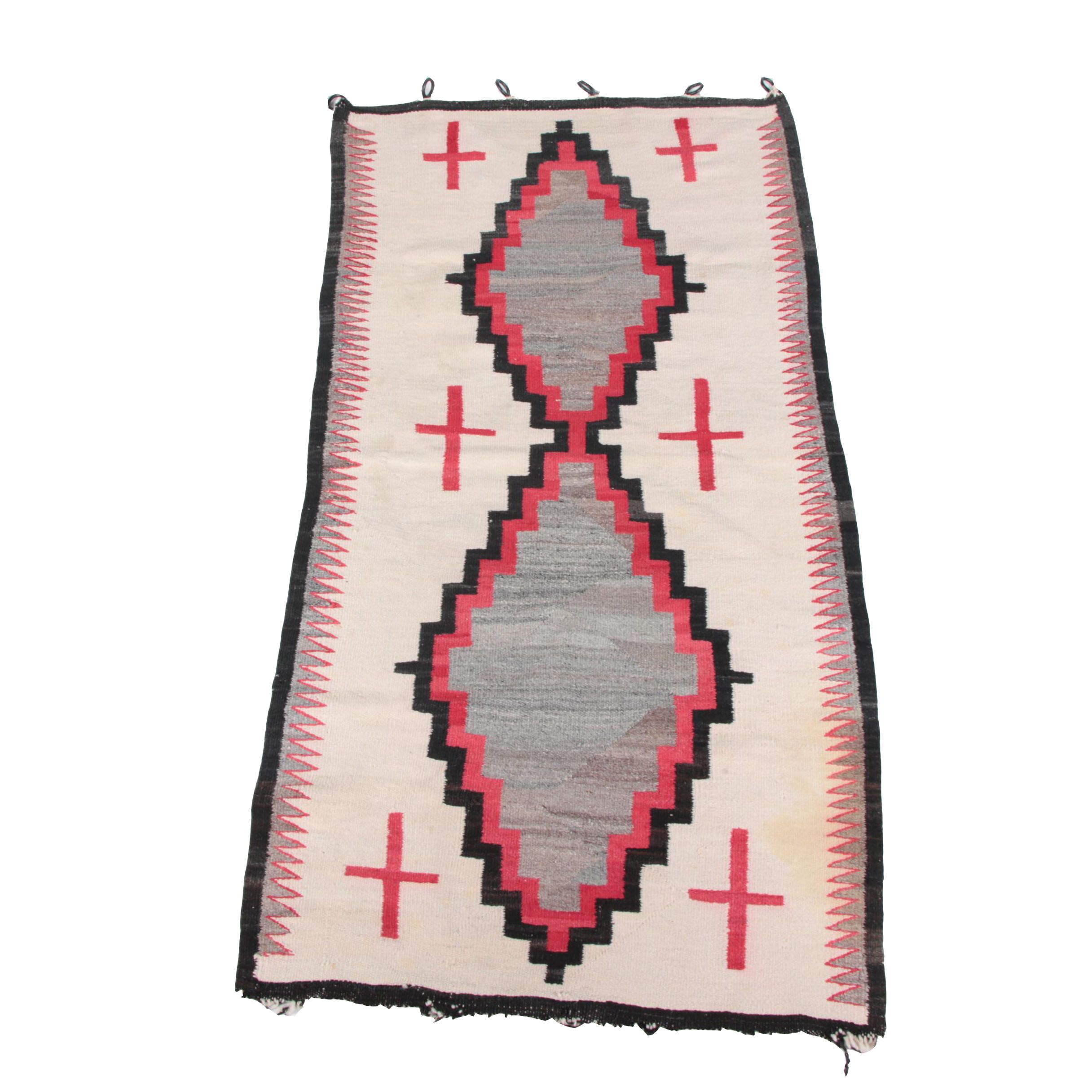 Hand-Knotted Native American- Style Accent Rug