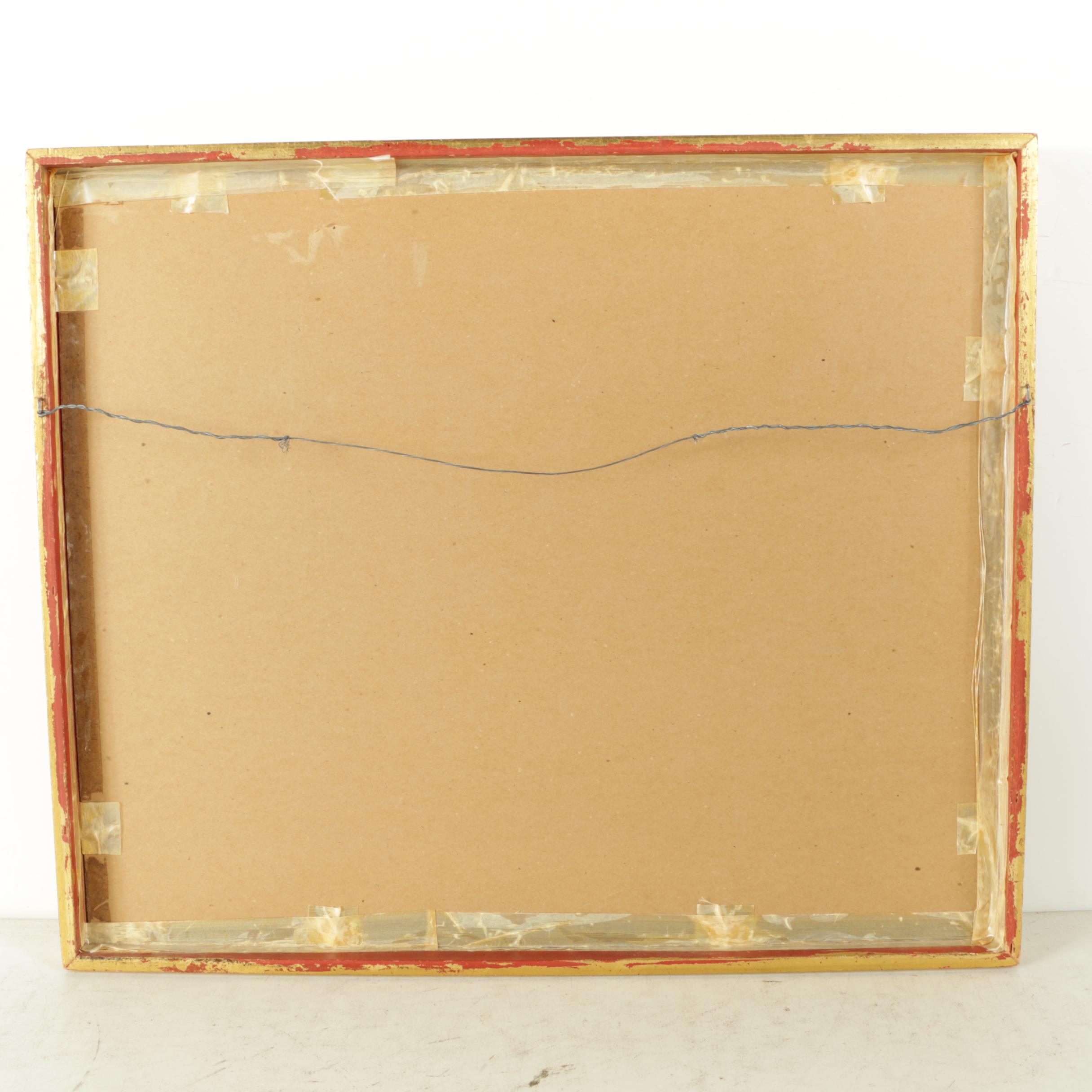 Byron Ward Watercolor Painting of a Landscape "Showers Over The Gulf"