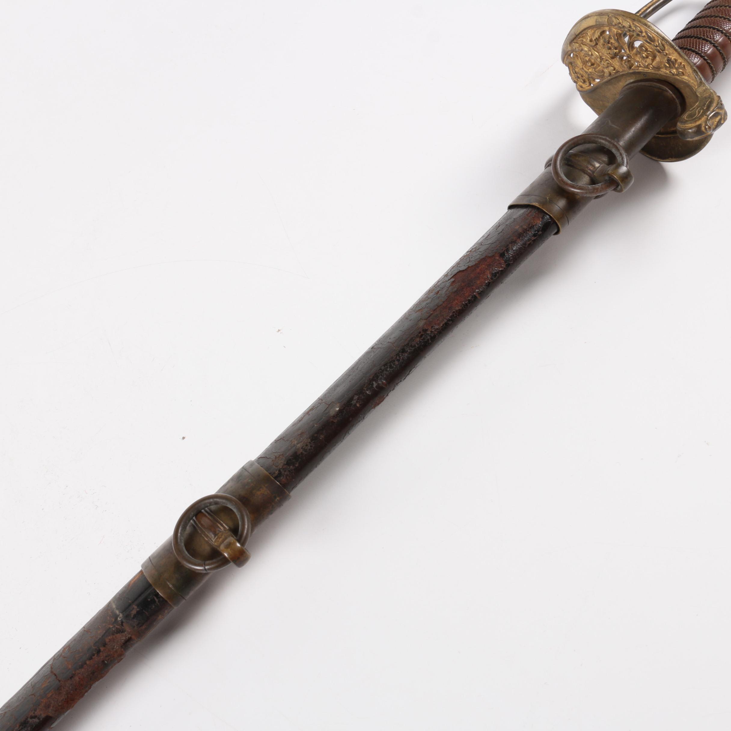 US Foot Officer's Style Sword with Scabbard